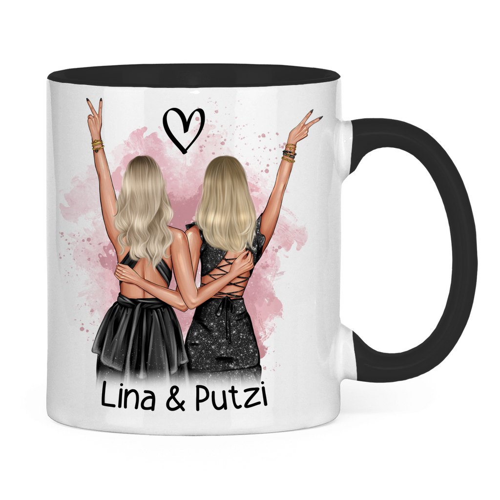 Tasse zweifarbig Lina & Putzi