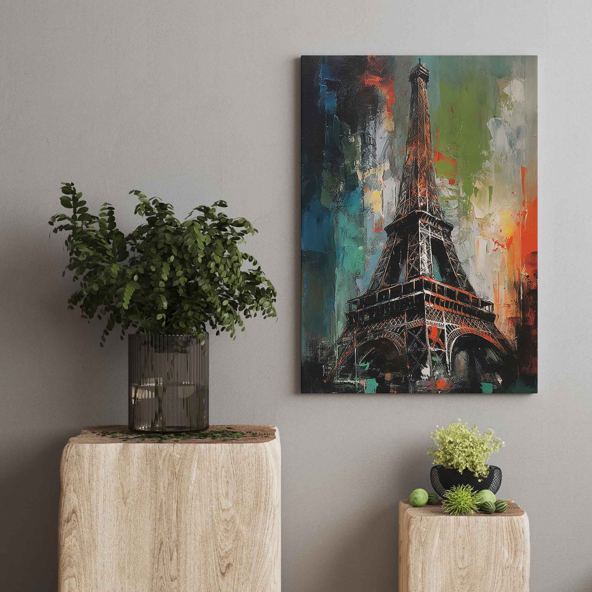 Eiffelturm Paris Abstrakte Wandkunst Leinwandbild
