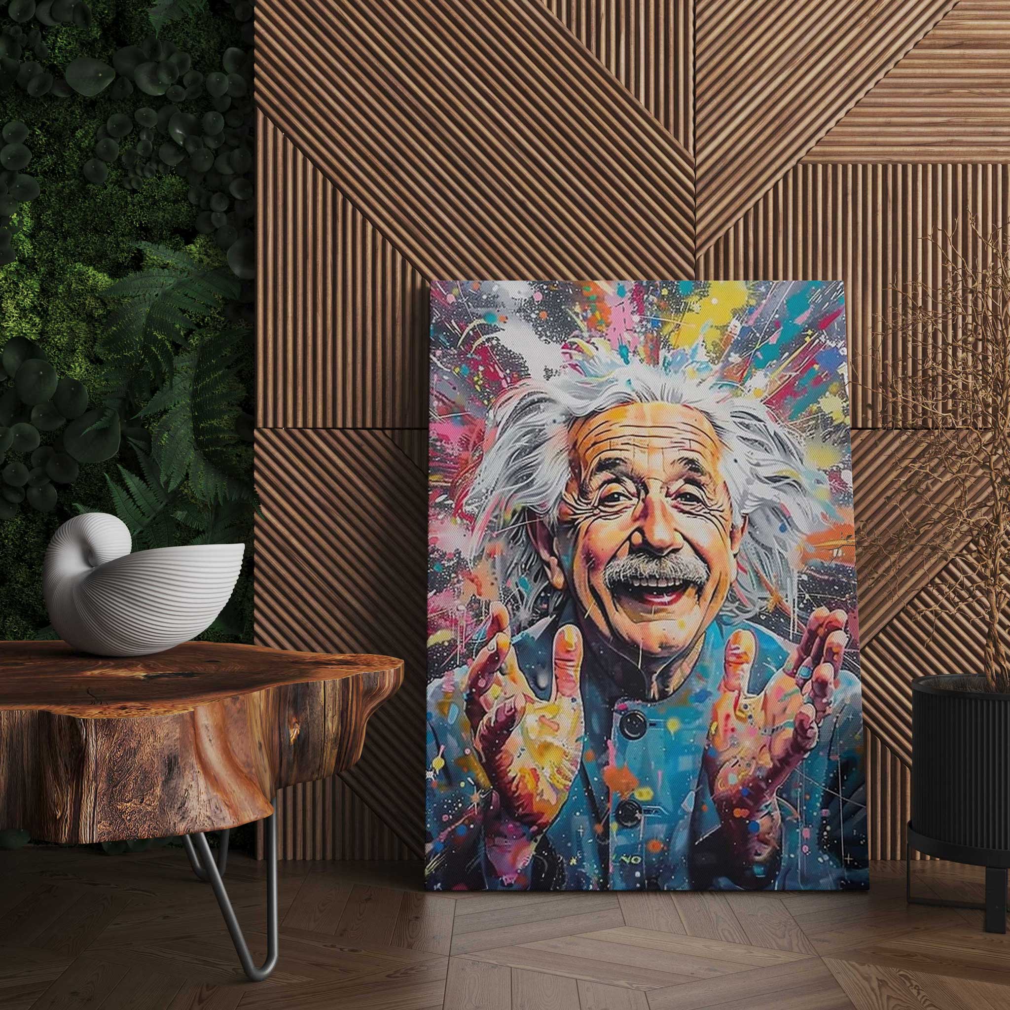Albert Einstein Leinwandbild Wandkunst Leinwand-Pop-Art