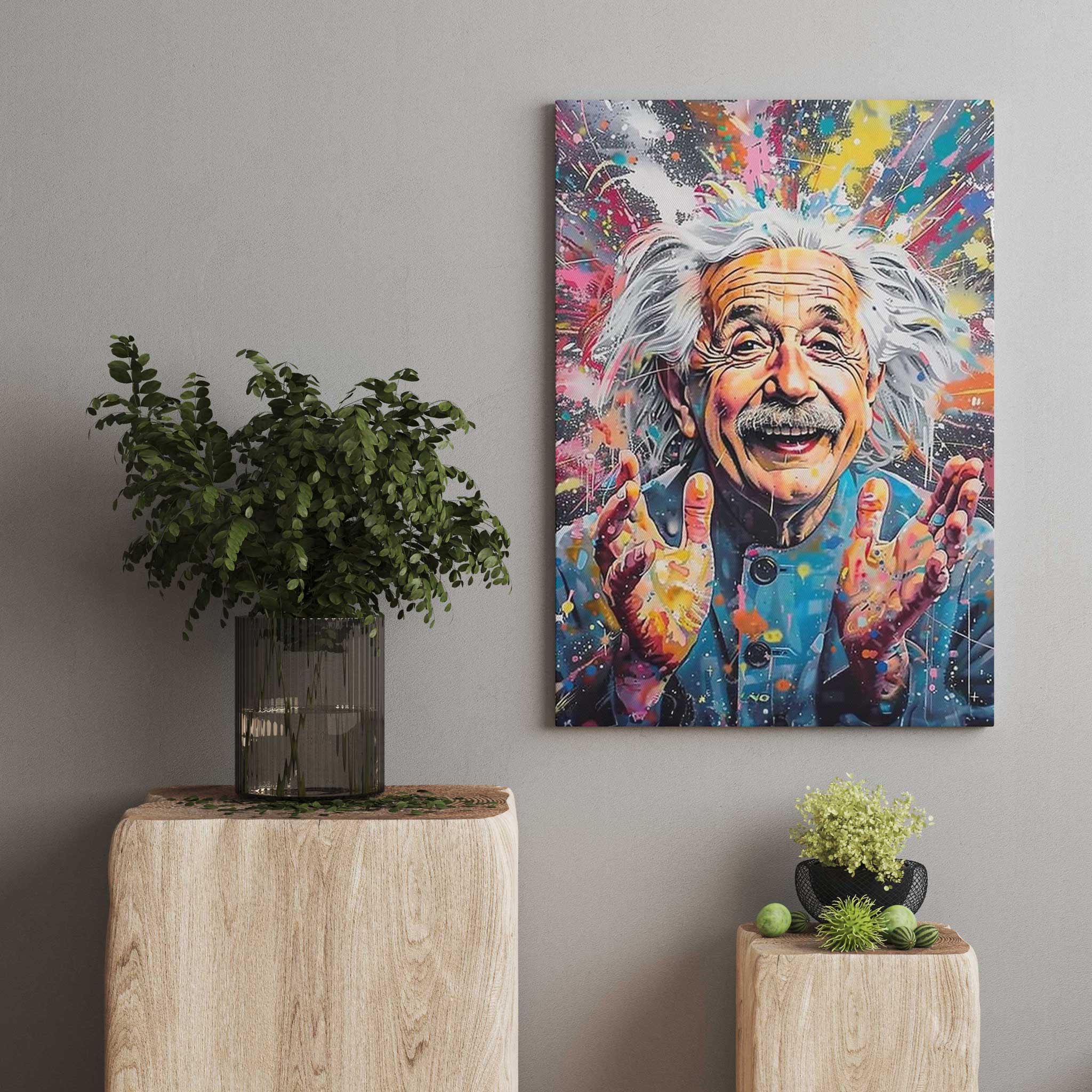 Albert Einstein Leinwandbild Wandkunst Leinwand-Pop-Art