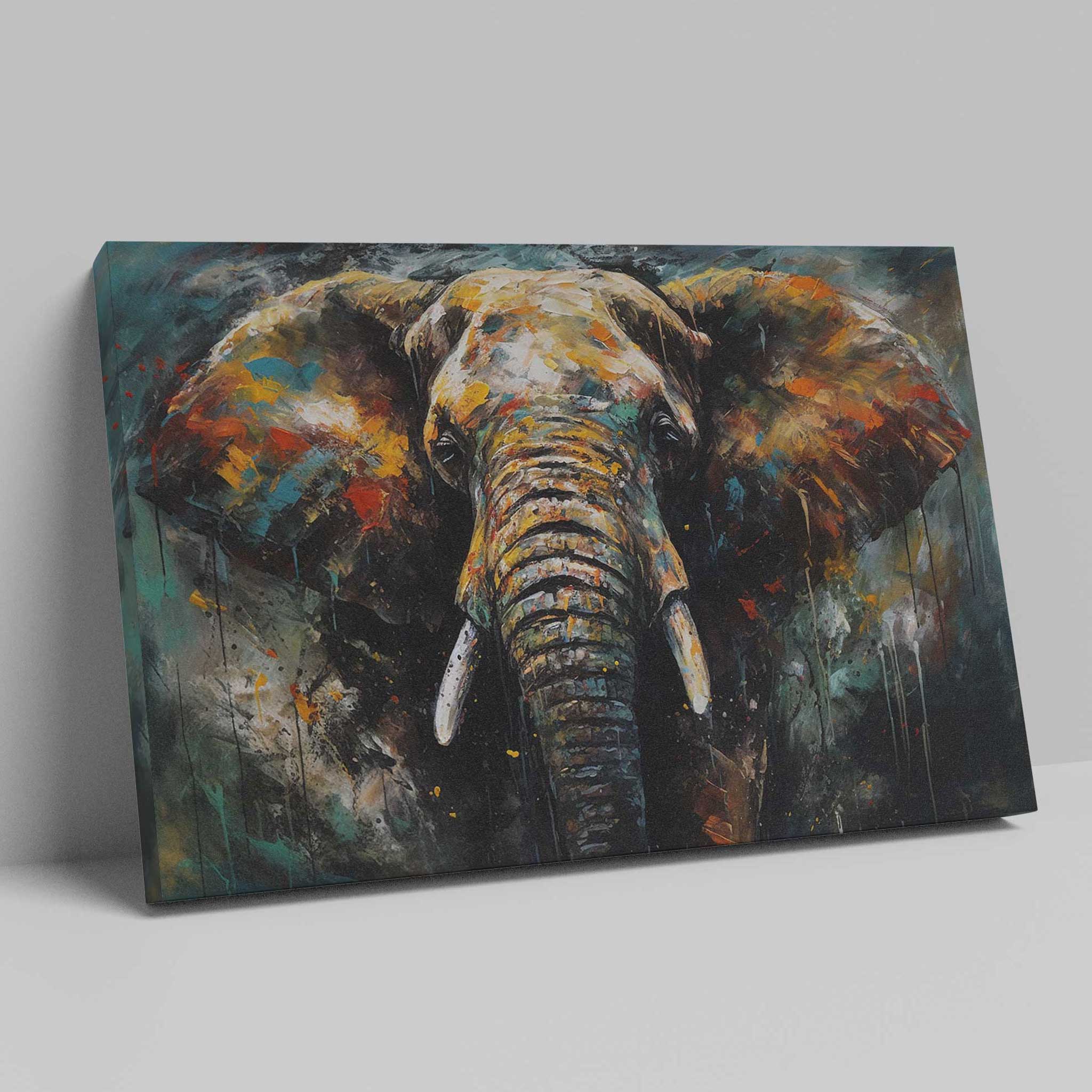 Elefant Leinwandbild Gemälde Tier Wandkunst