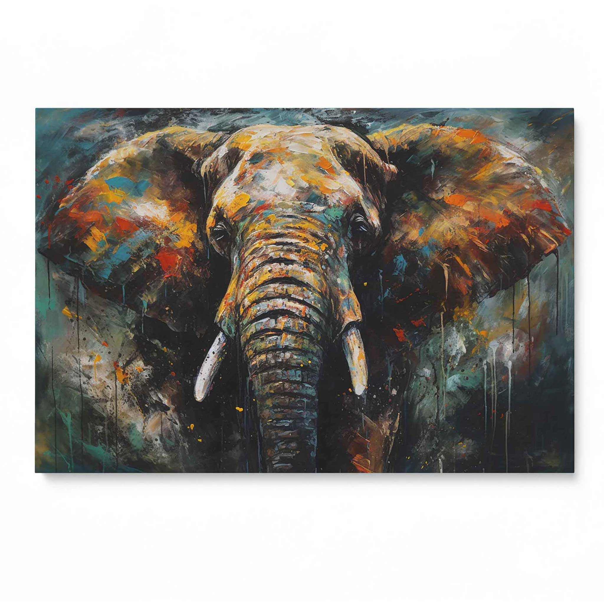 Elefant Leinwandbild Gemälde Tier Wandkunst