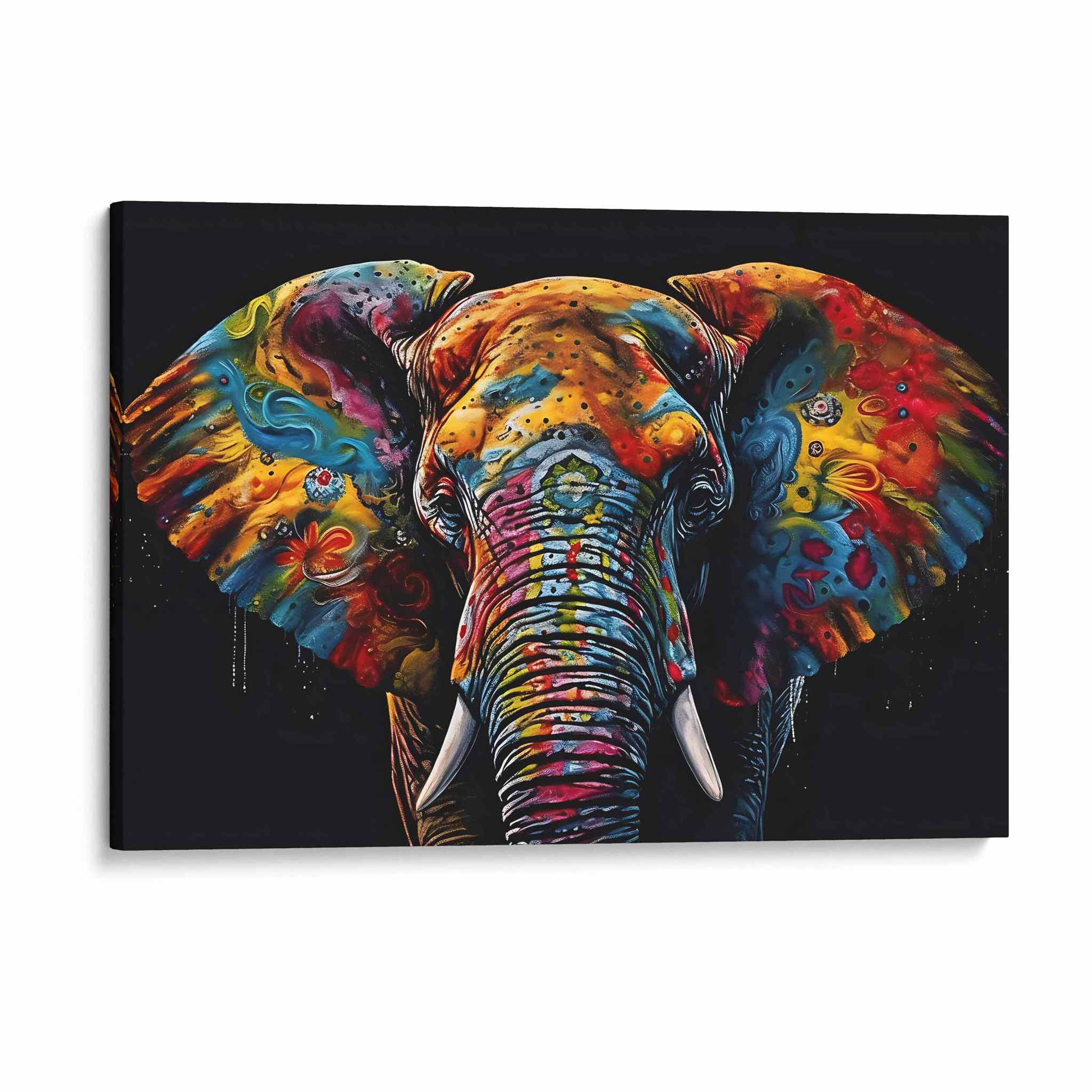 Elefant Leinwandbild Gemälde Tier Wandkunst