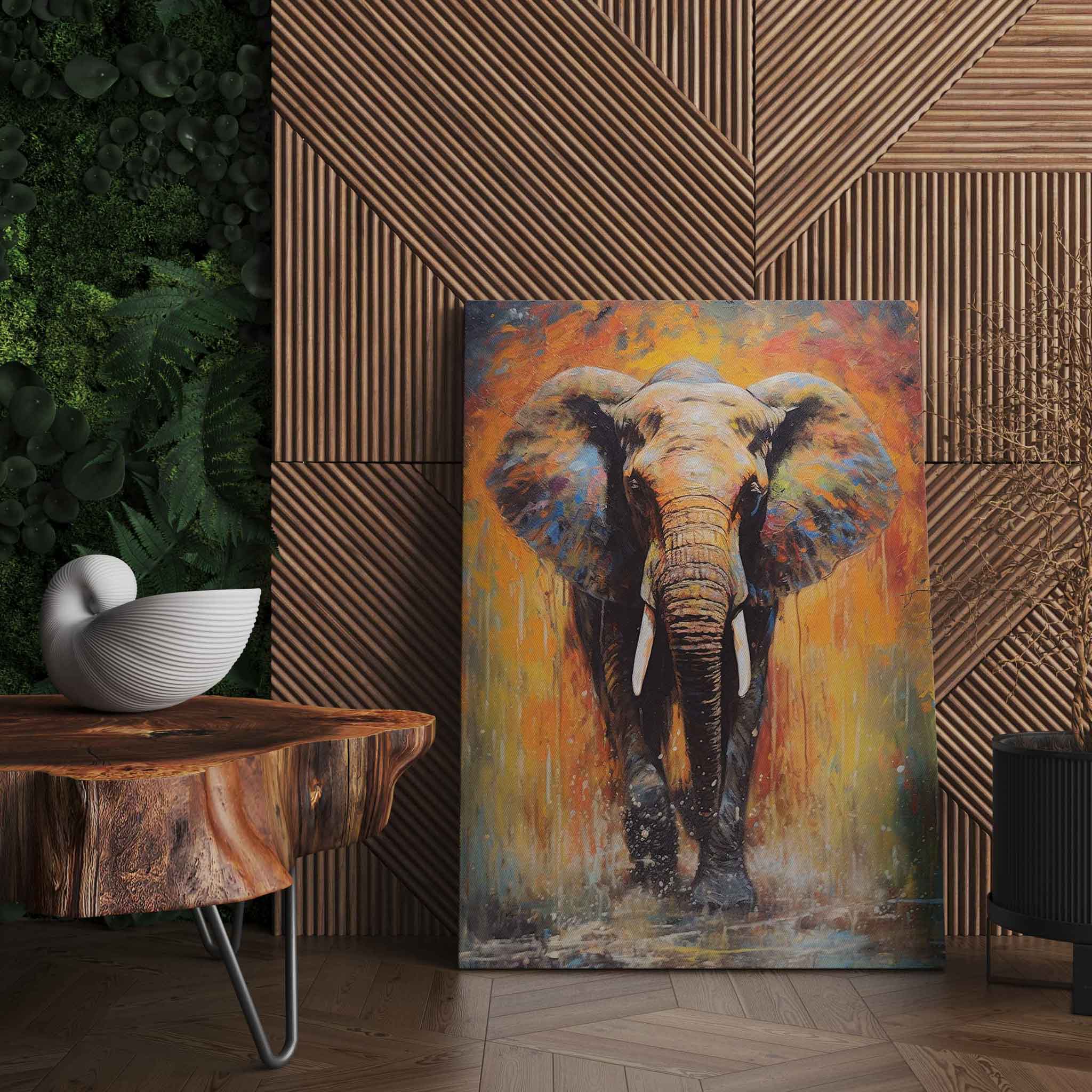 Elefant Leinwandbild Gemälde Tier Wandkunst