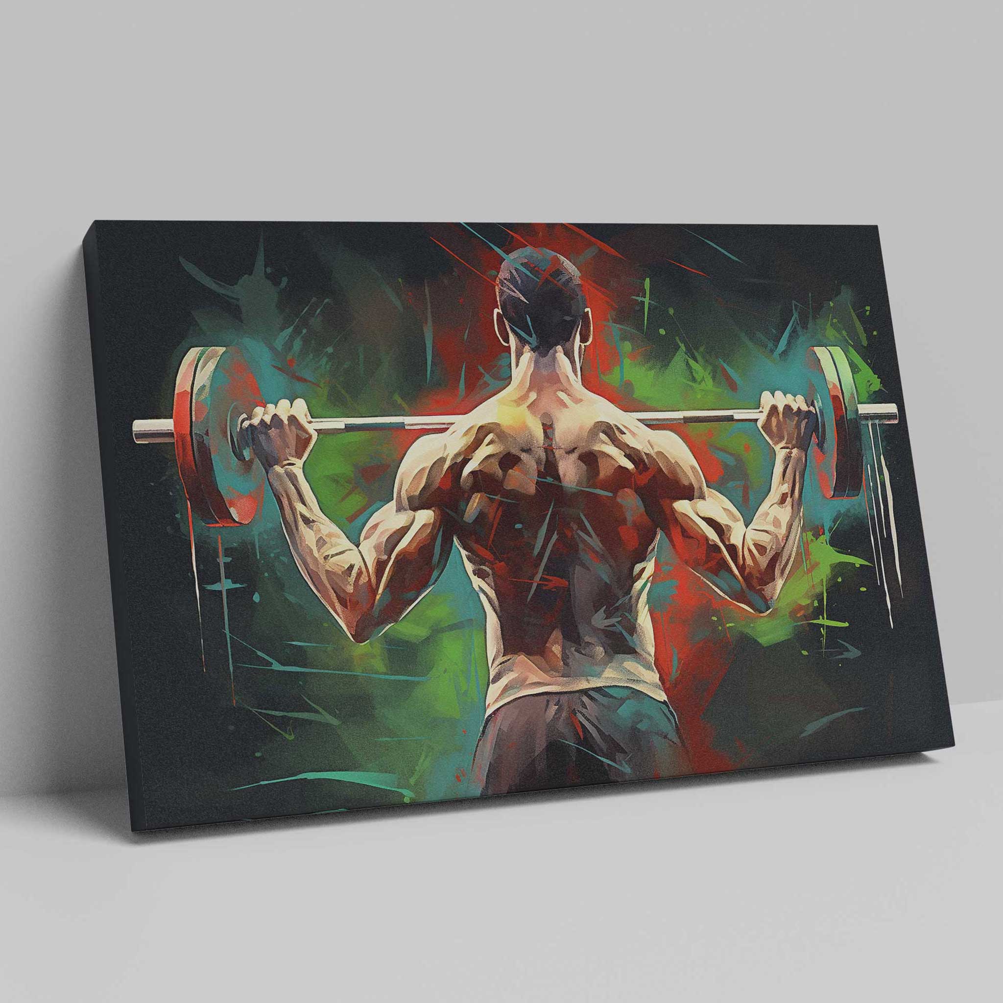 Gewichtheber Fitness Hantel Gym Motivation Wandbild