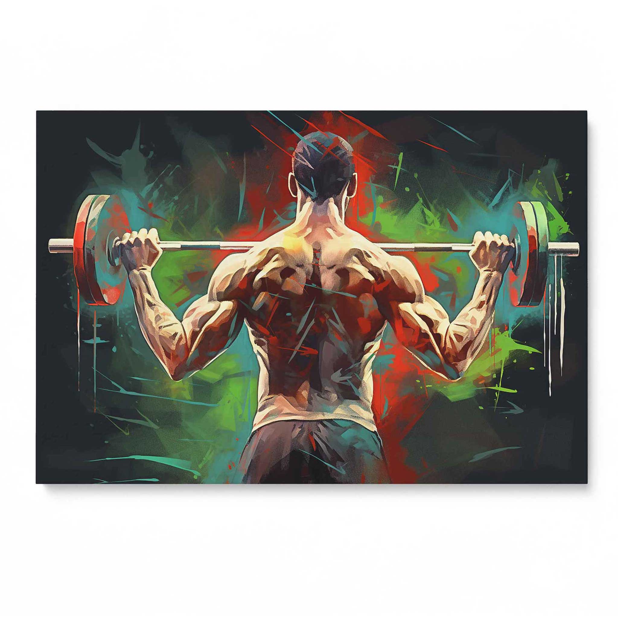 Gewichtheber Fitness Hantel Gym Motivation Wandbild