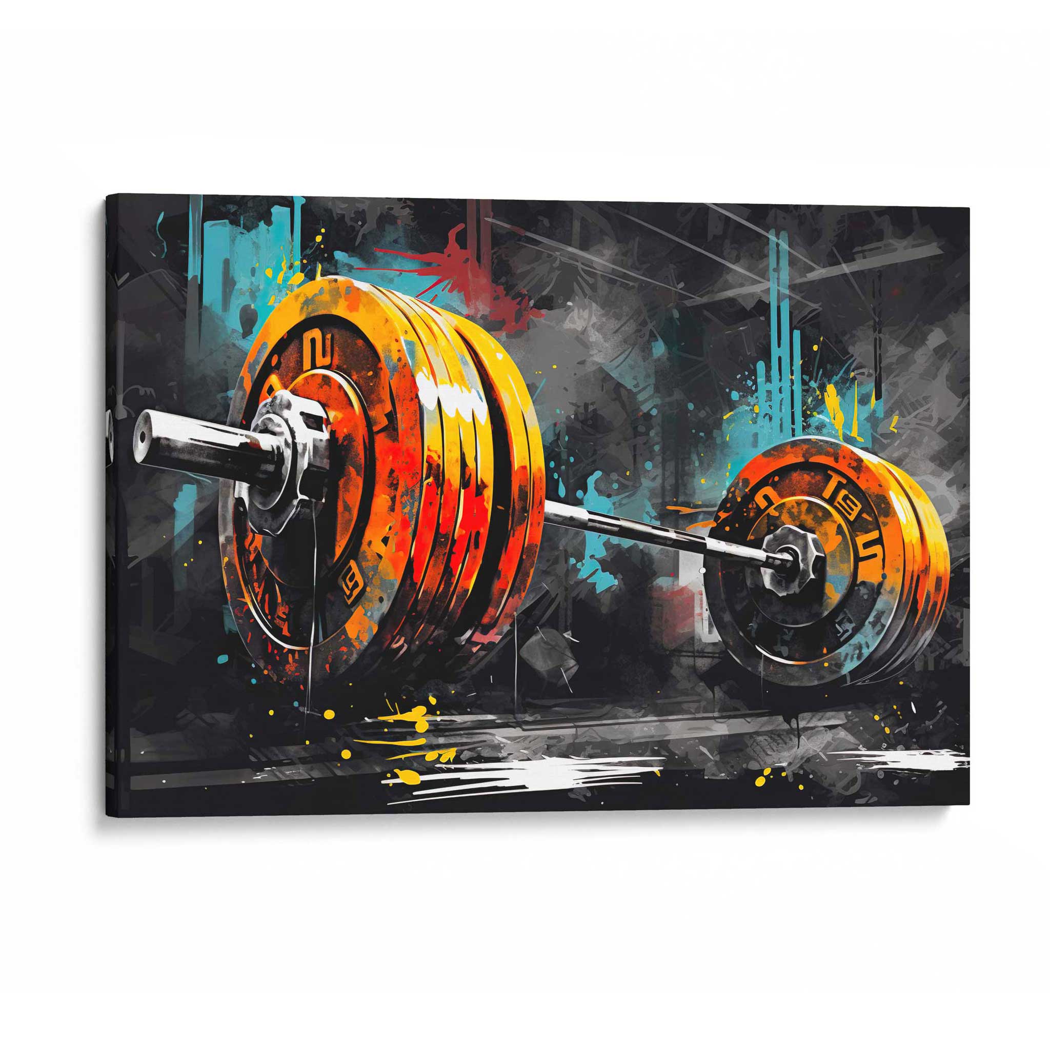Hantel Leinwandbild - Wandkunst für Deinen Fitnessraum