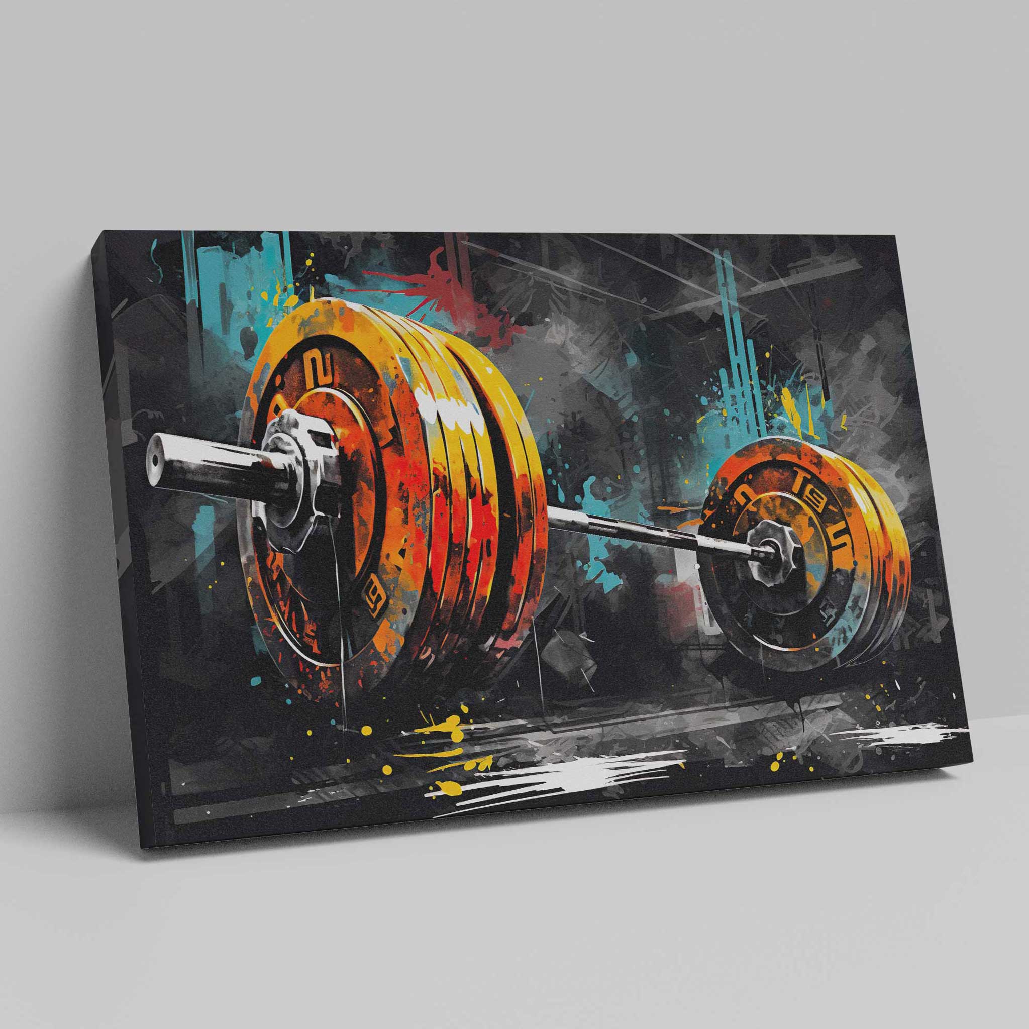 Hantel Leinwandbild - Wandkunst für Deinen Fitnessraum