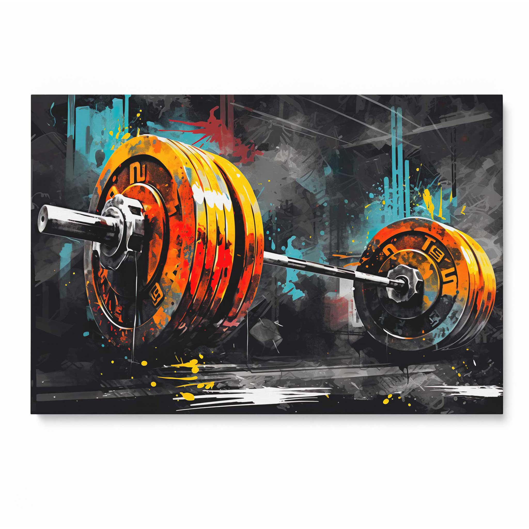 Hantel Leinwandbild - Wandkunst für Deinen Fitnessraum