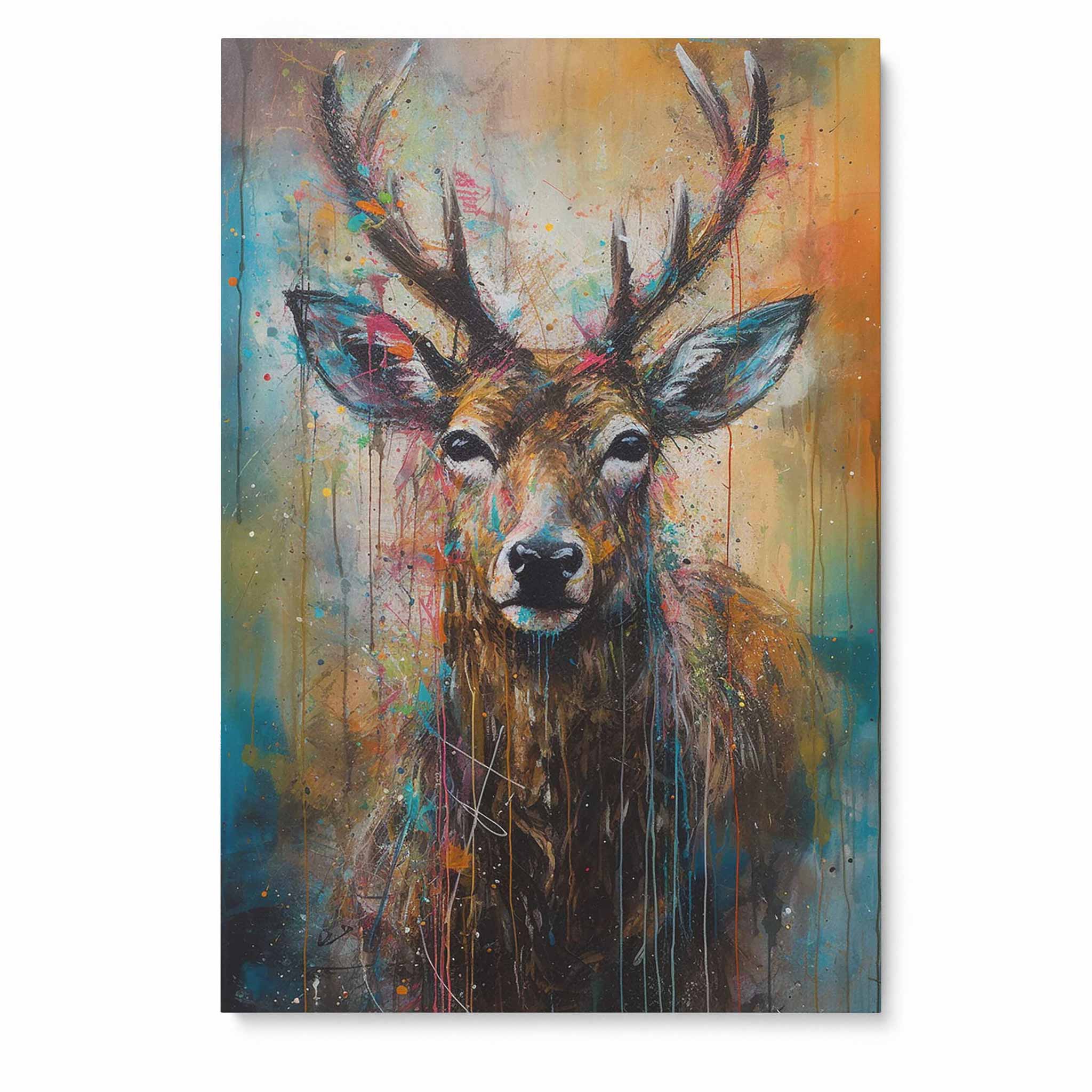 Hirsch Leinwandkunst - Modernes Wandbild