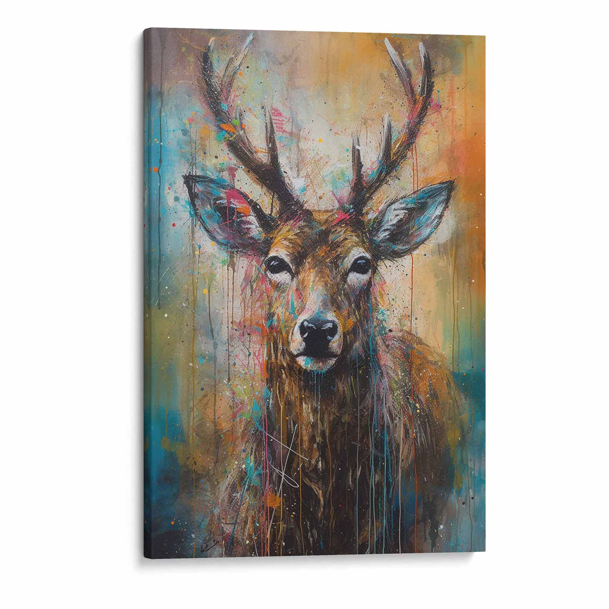 Hirsch Leinwandkunst - Modernes Wandbild