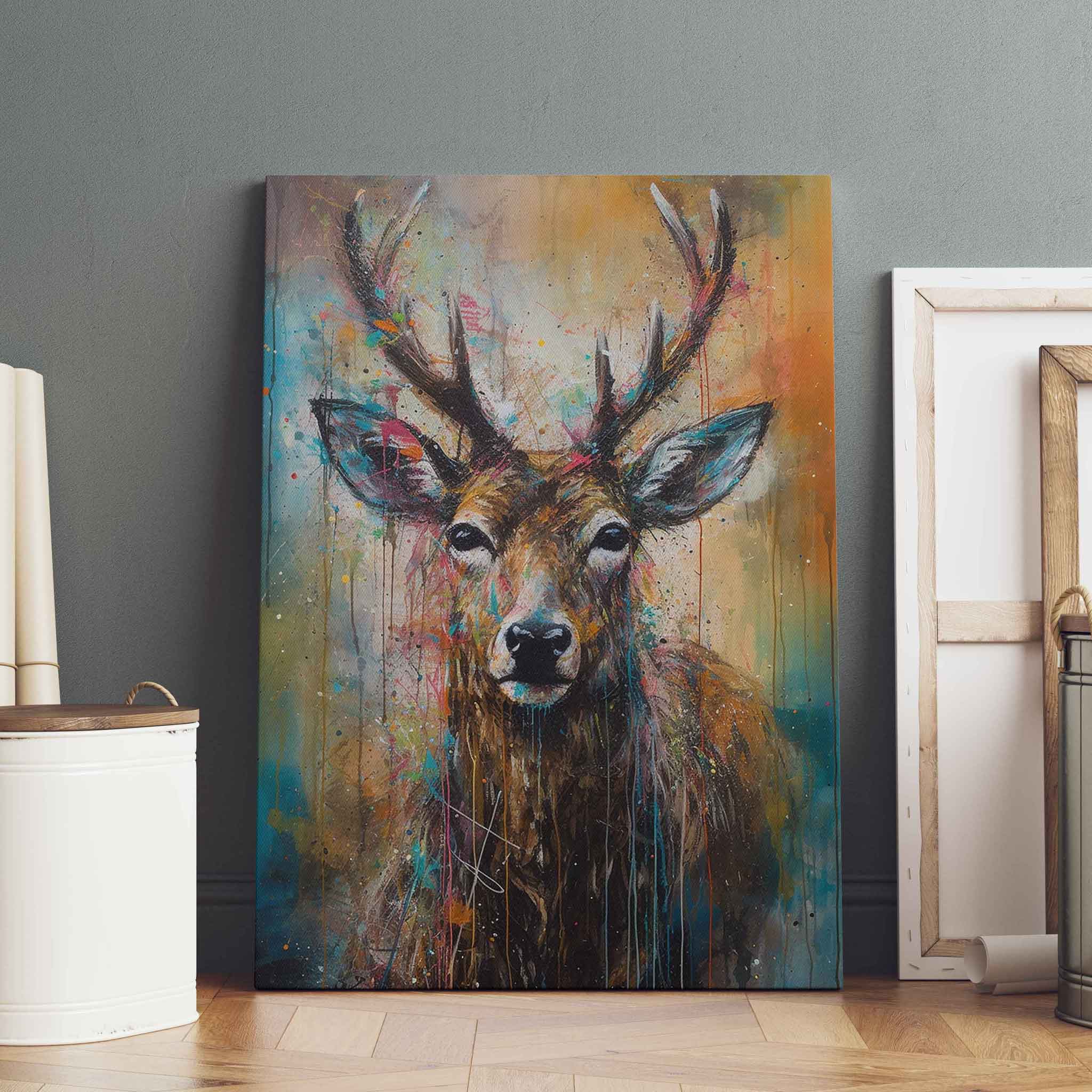 Hirsch Leinwandkunst - Modernes Wandbild