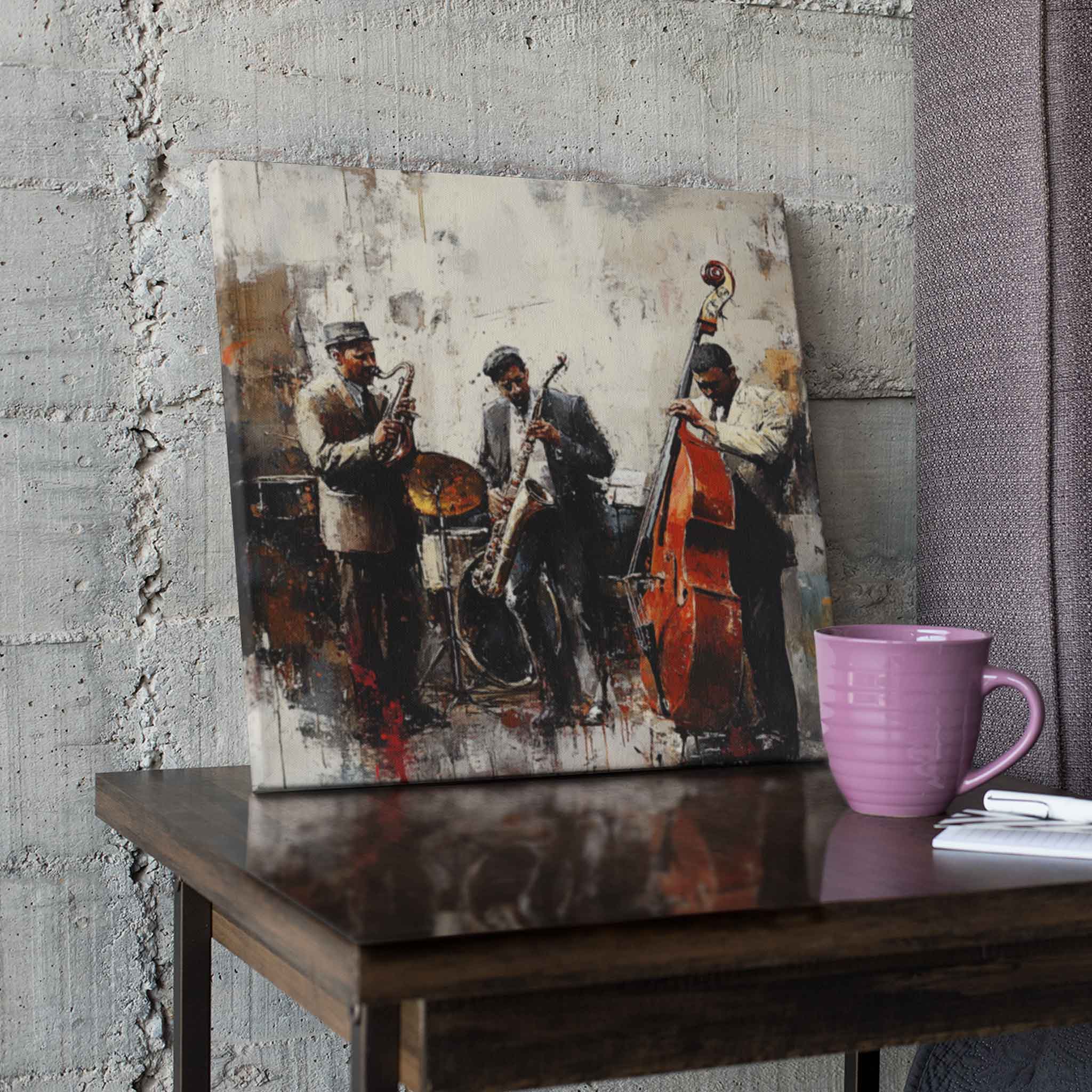 Jazz Band, Musiker Wandkunst, Leinwandbild
