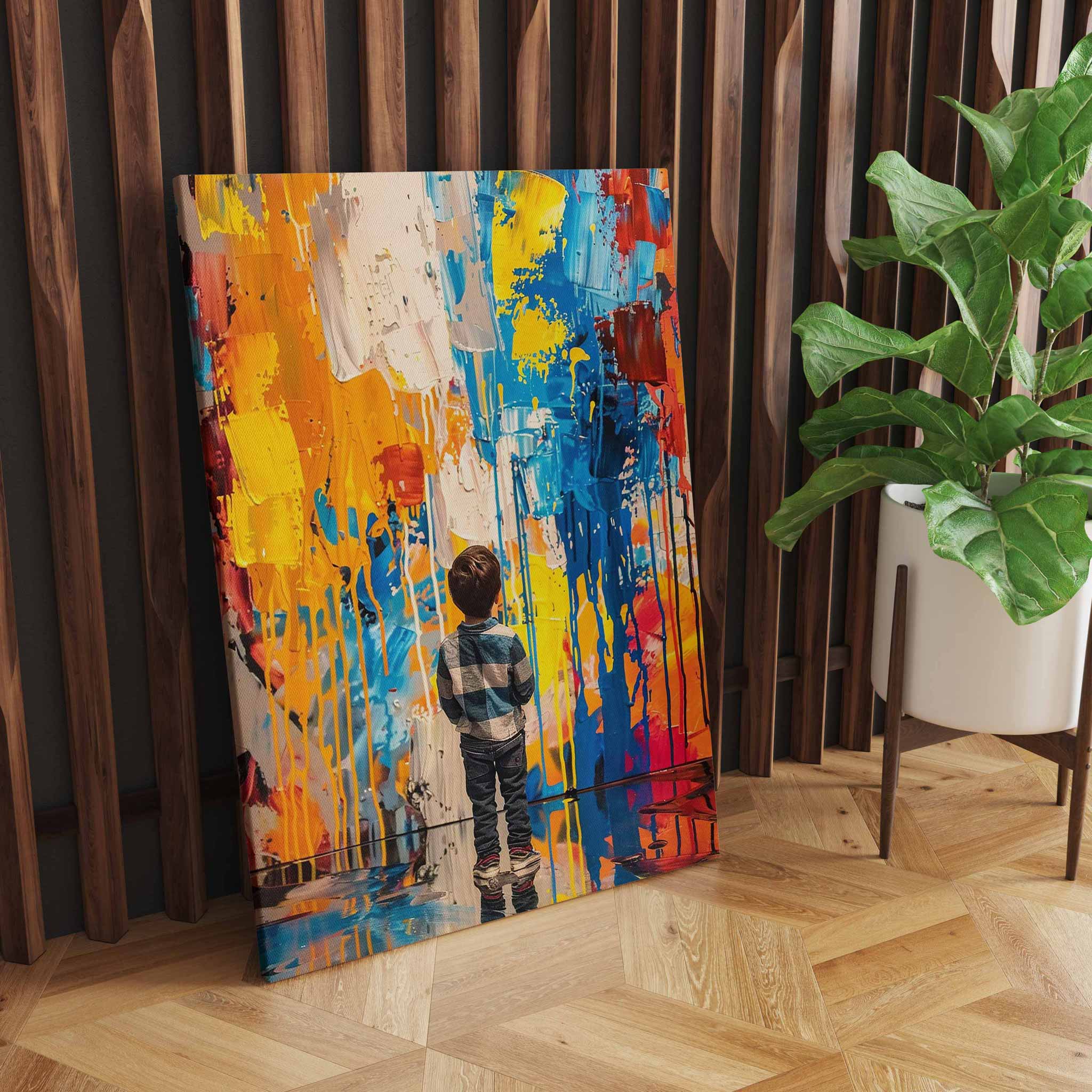 Die Welt durch Kinderaugen entdecken - Leinwandbild