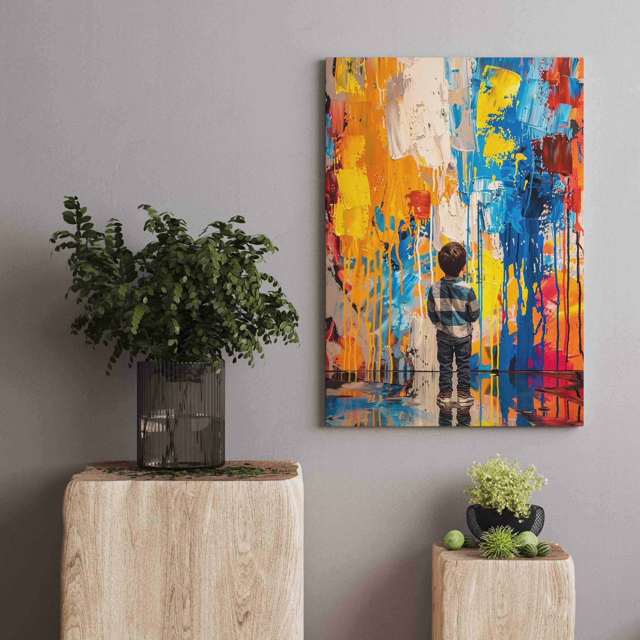 Die Welt durch Kinderaugen entdecken - Leinwandbild