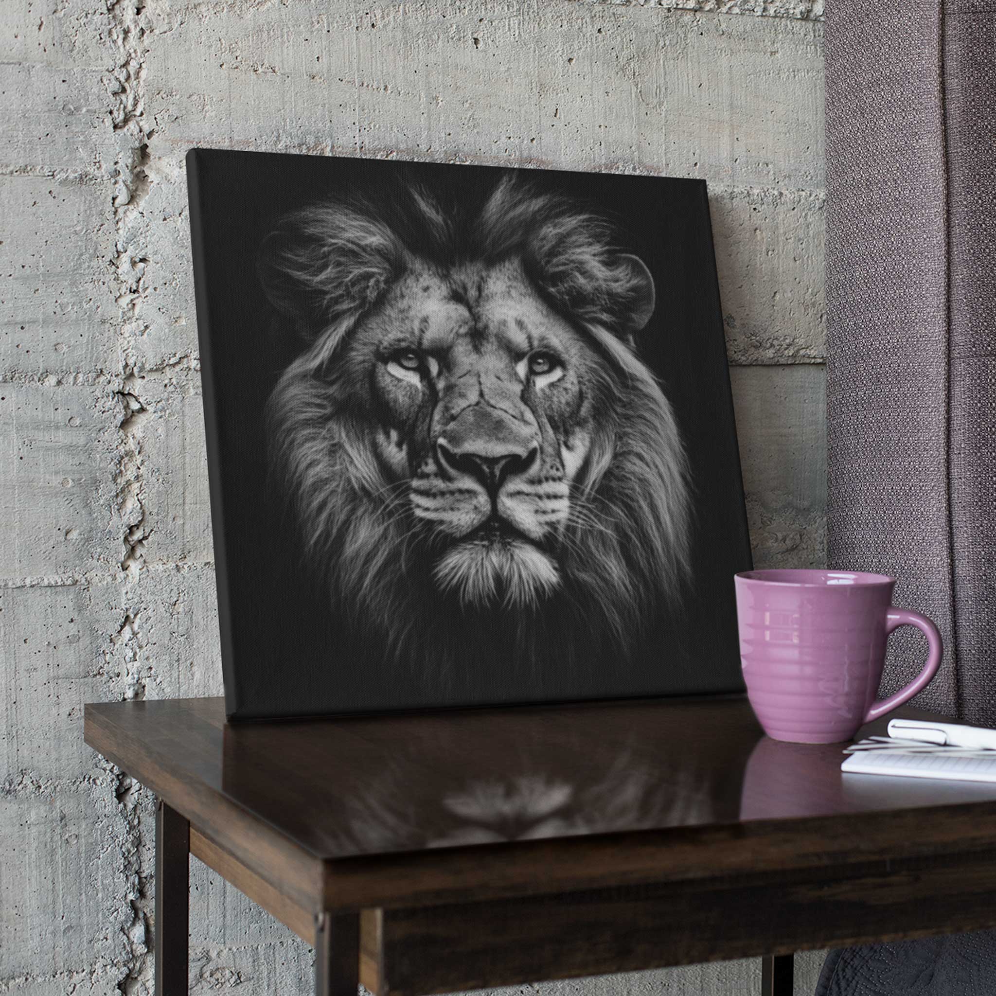 König des Dschungels | Majestätischer Löwe Leinwandbild