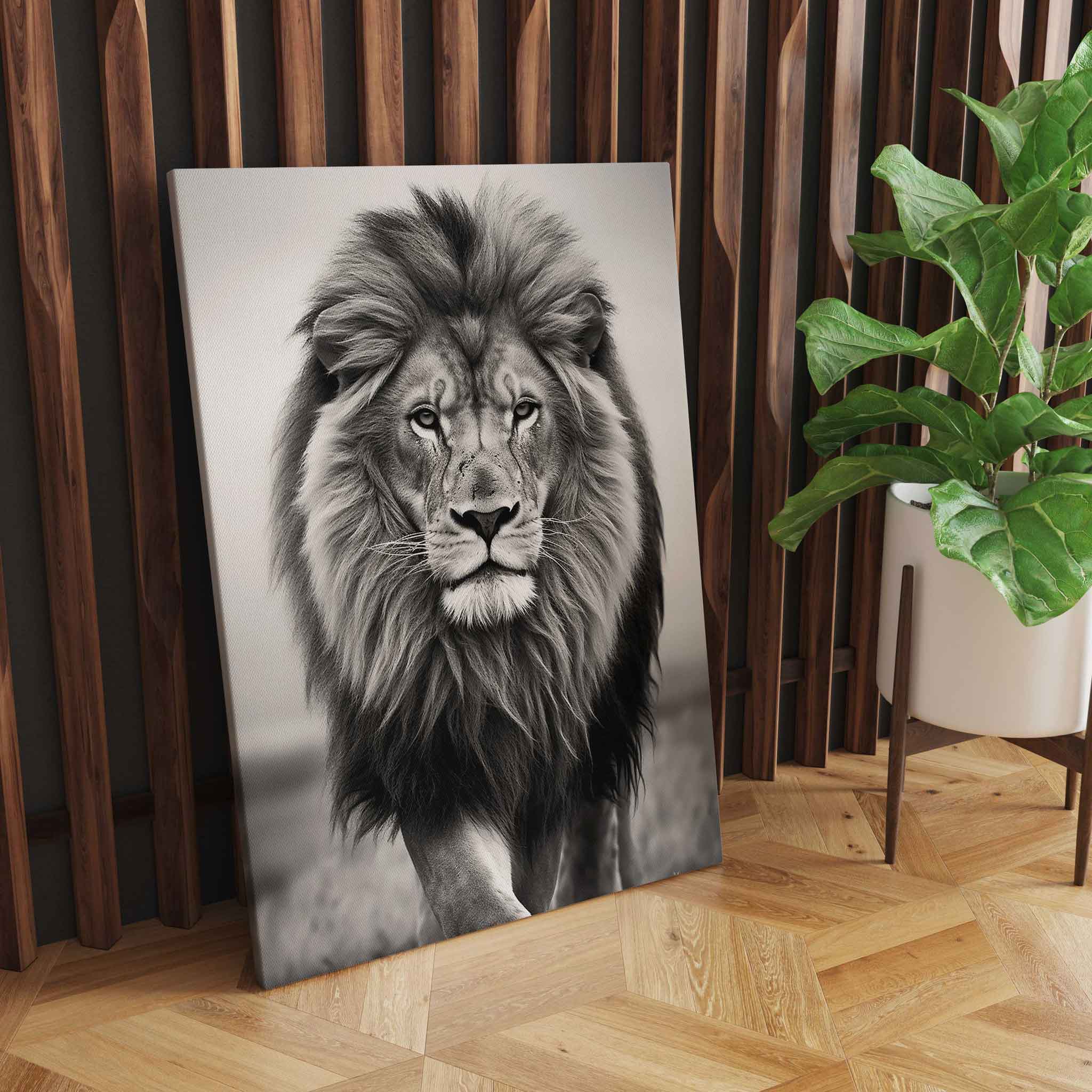 Löwe Leinwandbild Wall Art Wandbild Kunstwerk