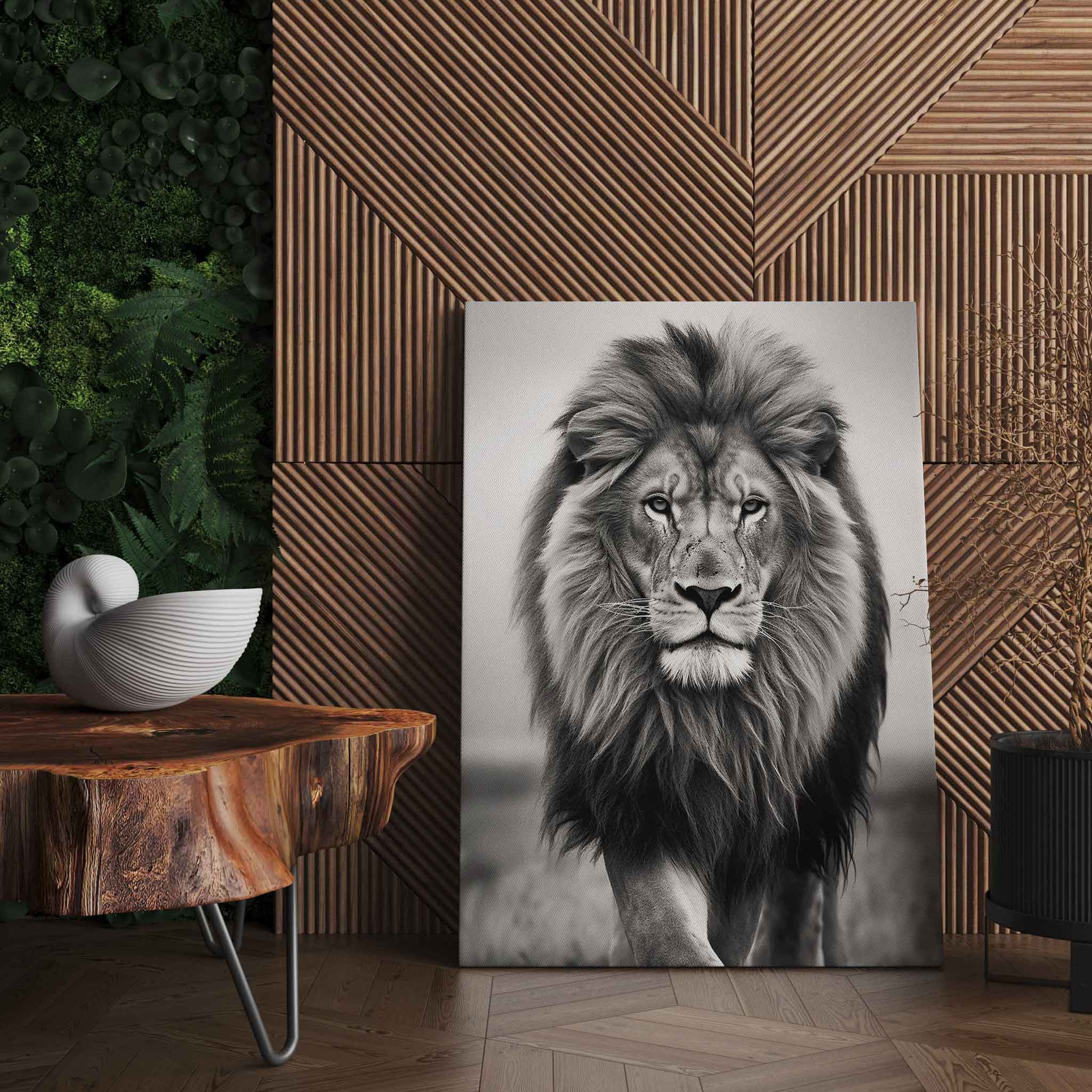 Löwe Leinwandbild Wall Art Wandbild Kunstwerk