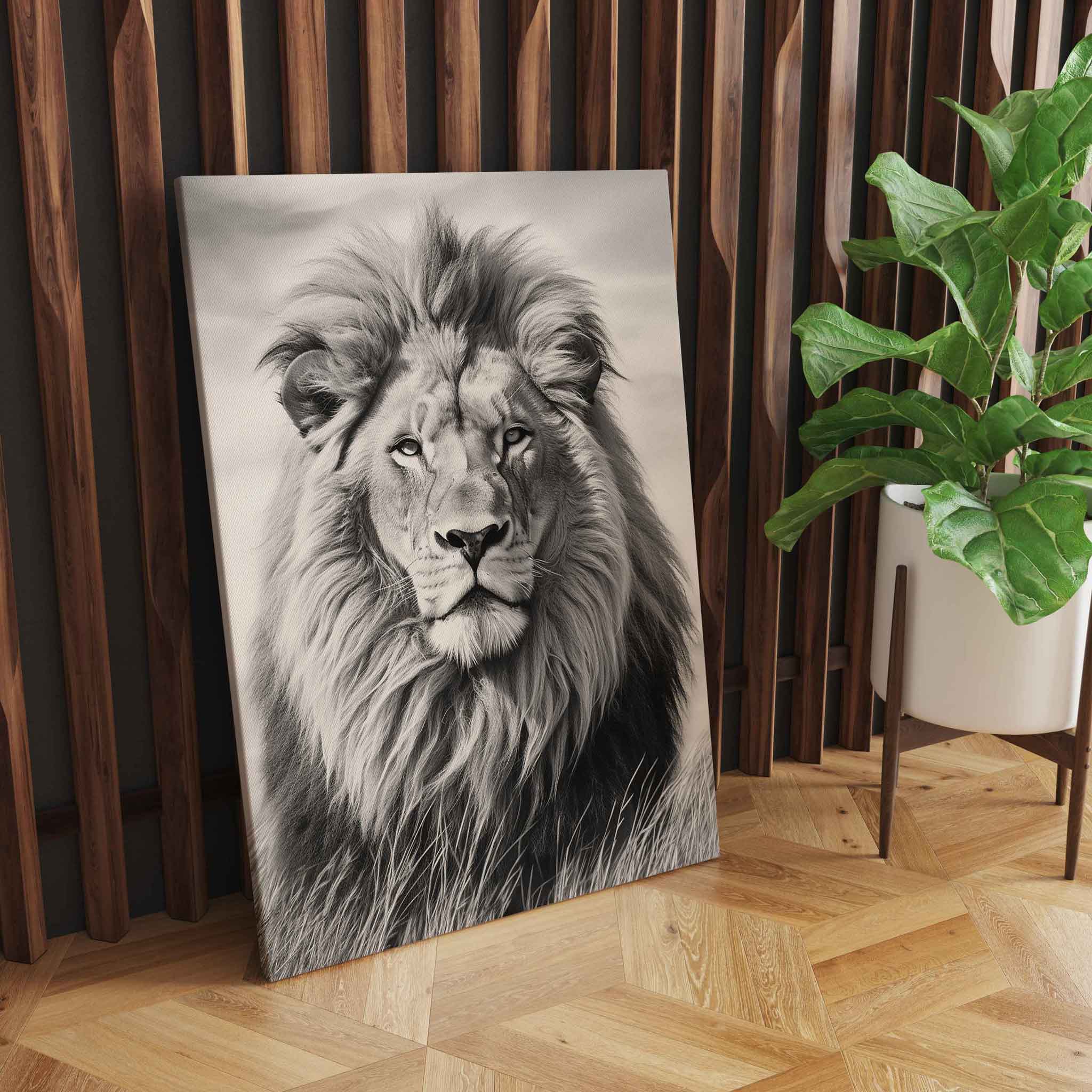 Löwe Leinwandbild Wall Art Wandbild Kunstwerk