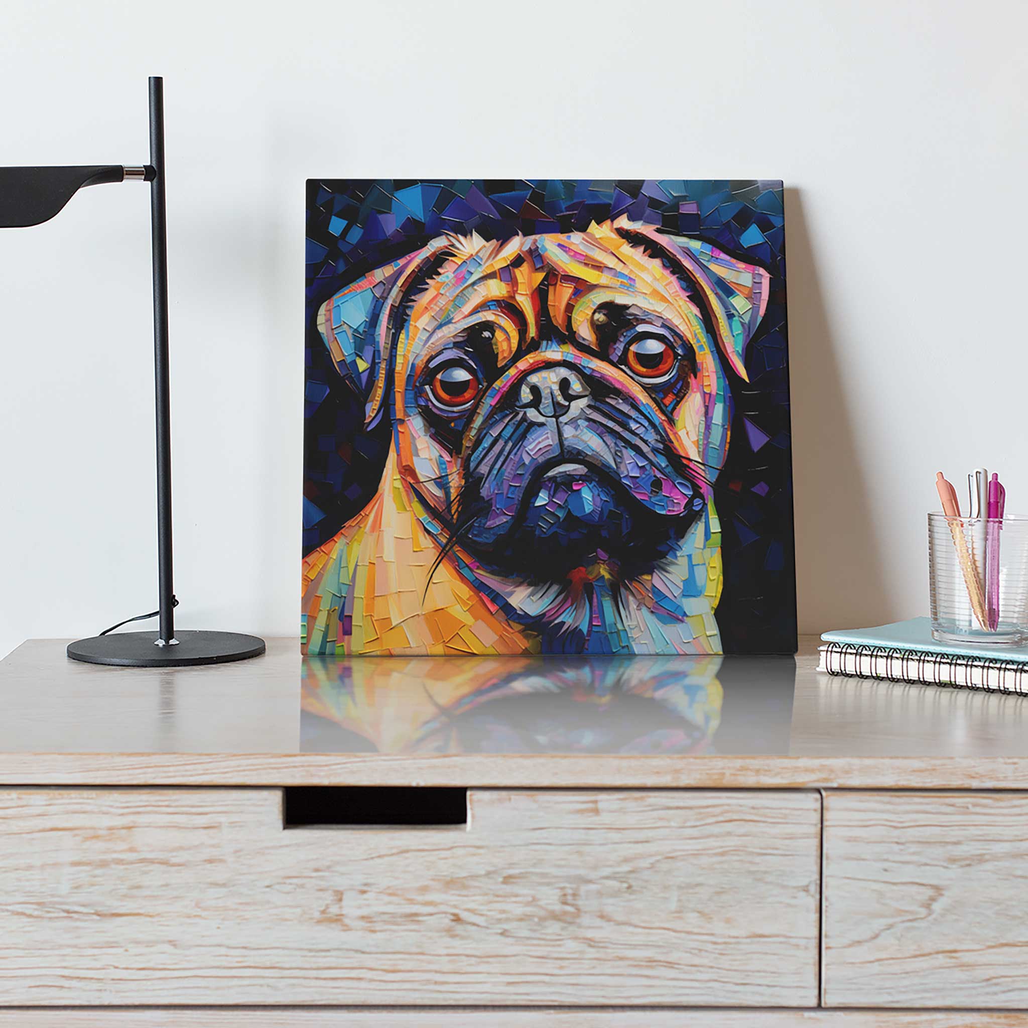Mops Hund Tier Wandbild