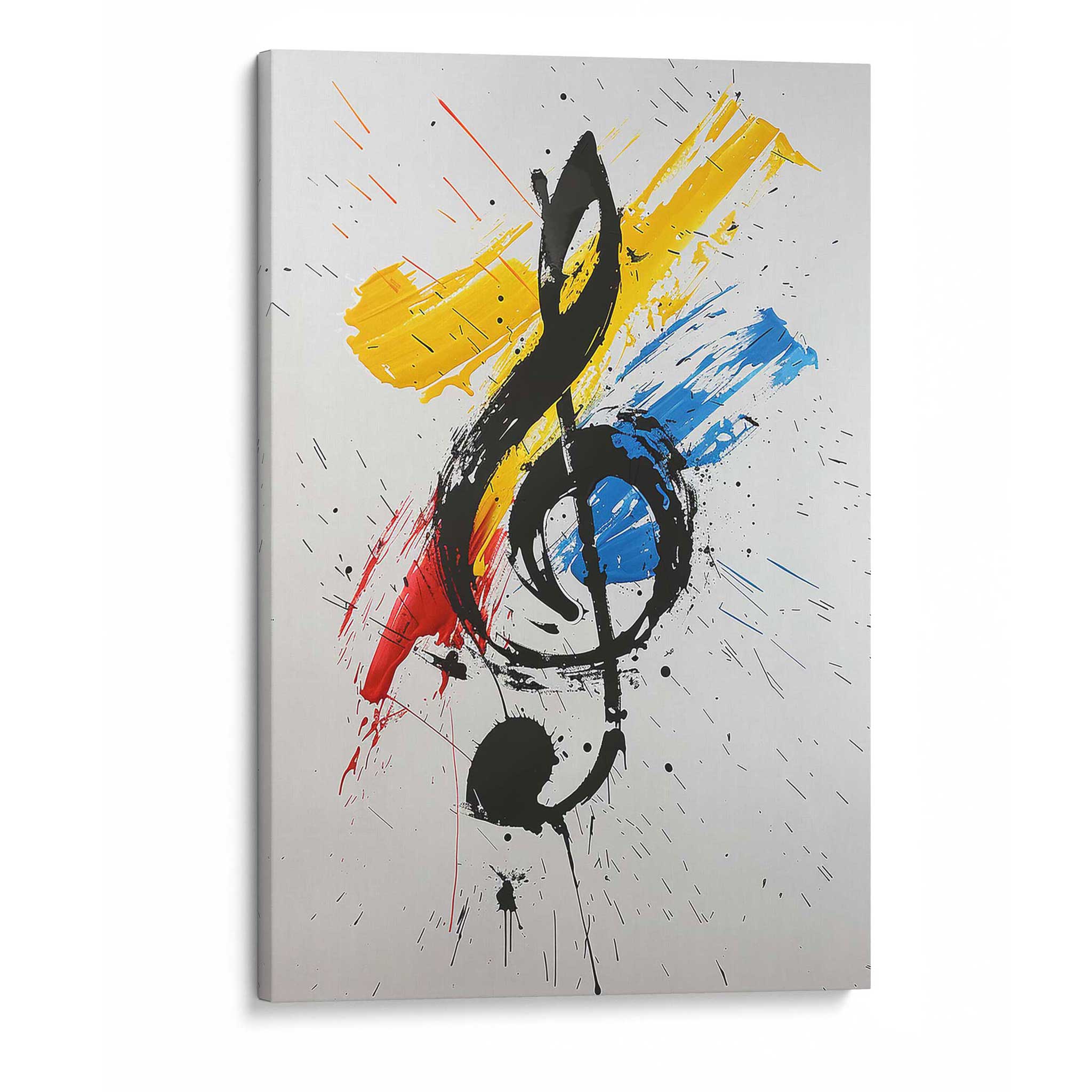 Dynamischer Musikschlüssel auf Leinwand | Wandkunst Leinwandbild