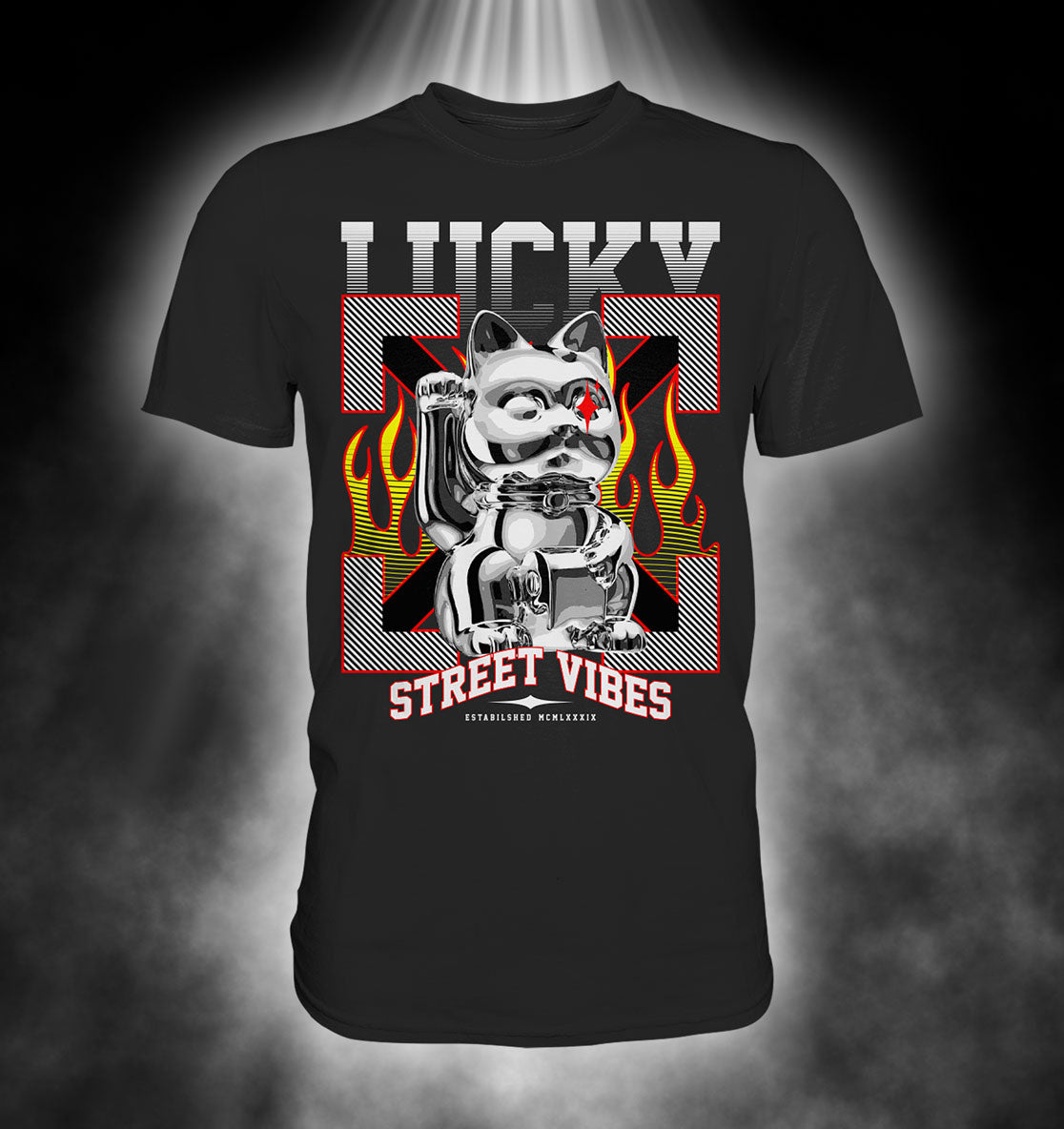 Lucky Cat Street Vibes - Premium Shirt