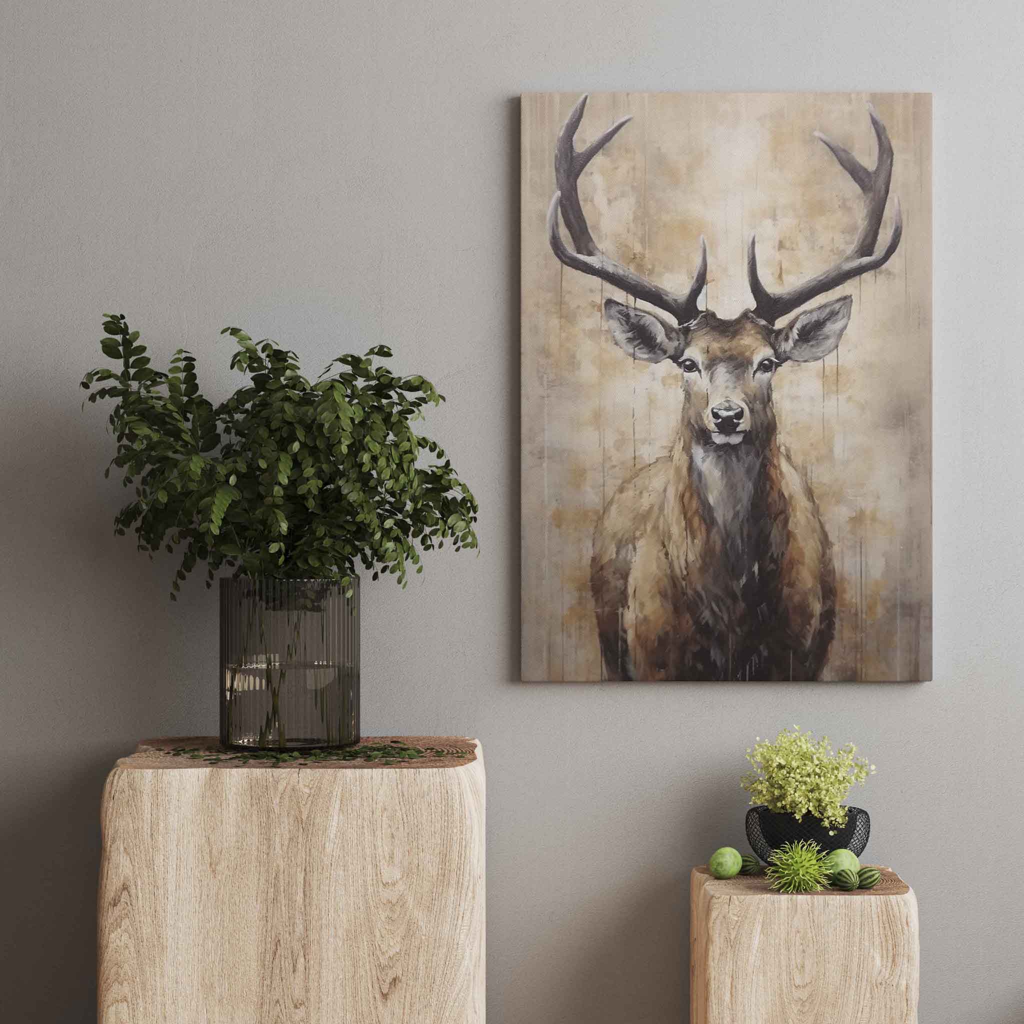 Abstrakte Hirsch-Kunst - Trendige Wanddekoration