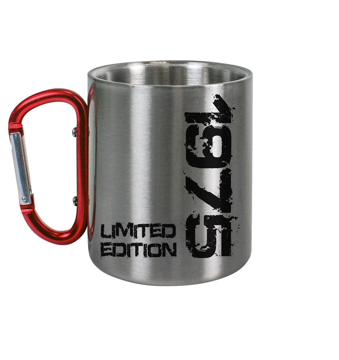 50. Geburtstag - Edelstahl Karabiner Tasse