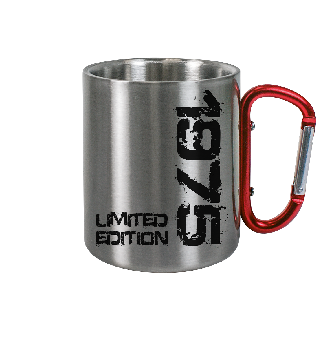 50. Geburtstag - Edelstahl Karabiner Tasse