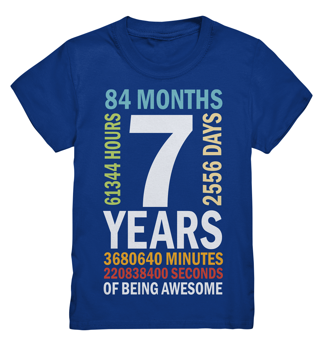 Kinder T‑Shirt – 7. Geburtstag | 7 Years of Being Awesome