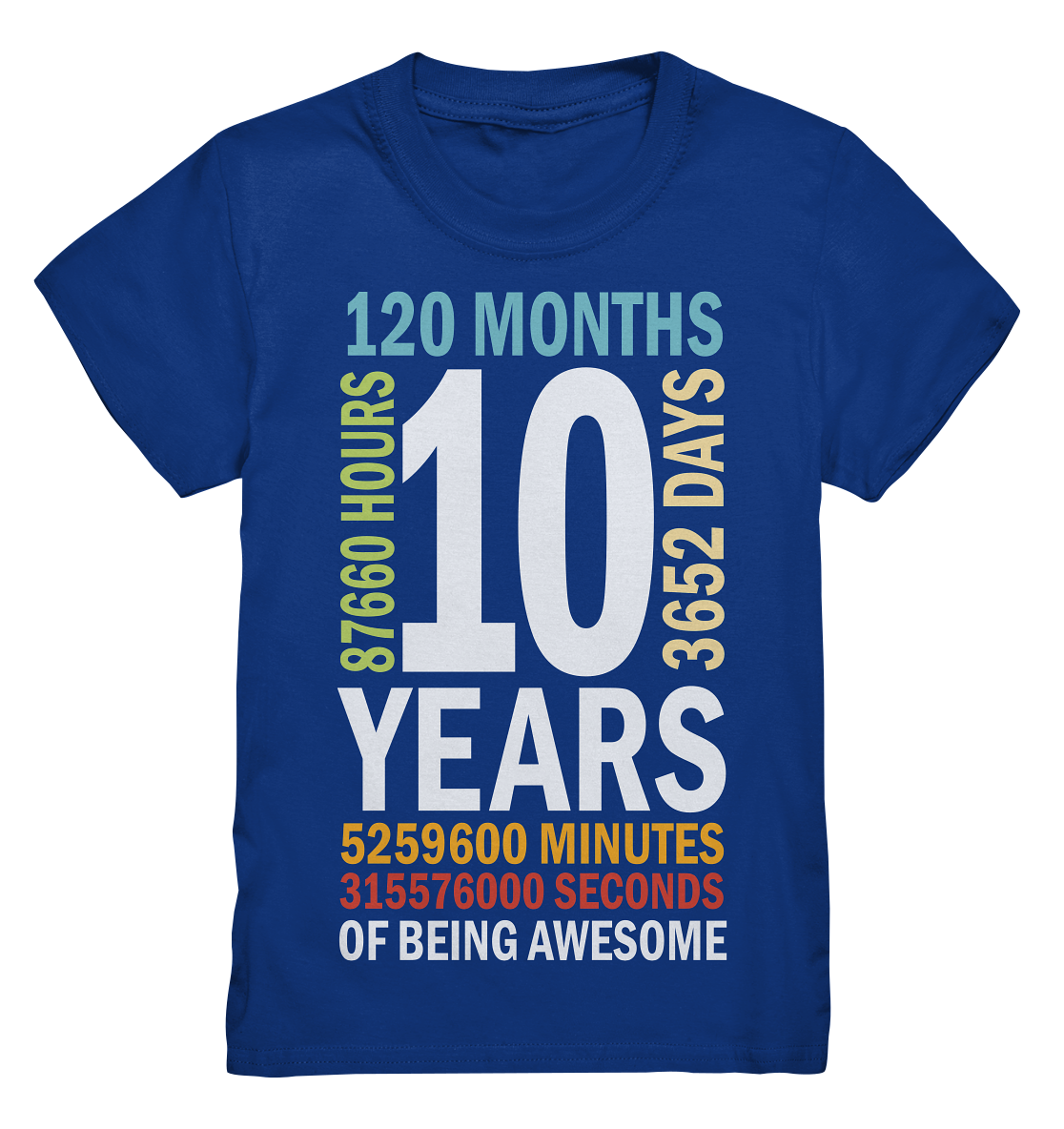 Kinder T‑Shirt – 10. Geburtstag | 10 Years of Being Awesome