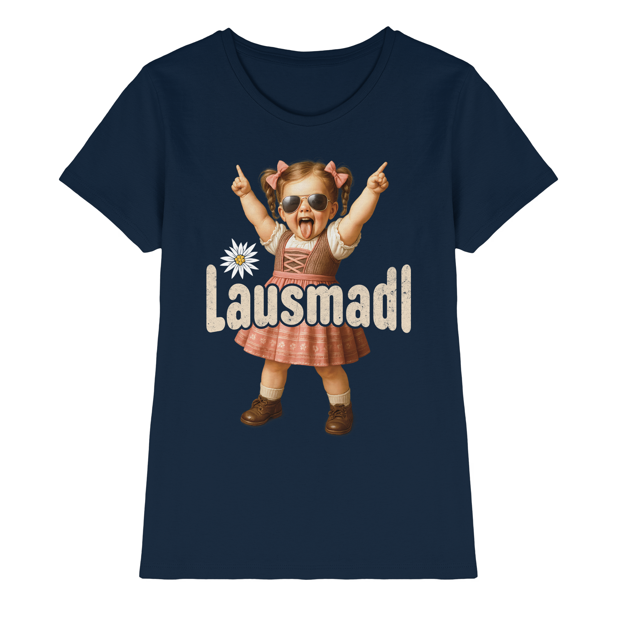 Lausmadl Damen T-Shirt – Lustiges Trachtenshirt für Volksfest & Wiesn