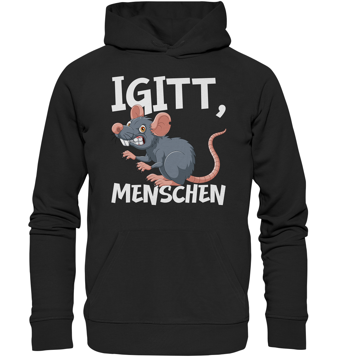 Igitt Menschen - Witzige Ratte Spruch Statement - Hoodie
