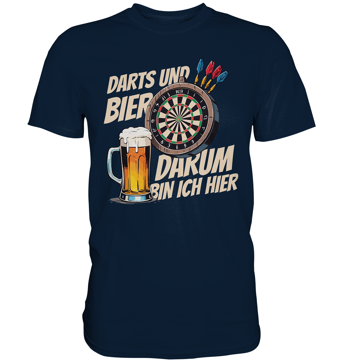 Lustiges Darts T-Shirt mit Bier-Motiv – Ideales Geschenk