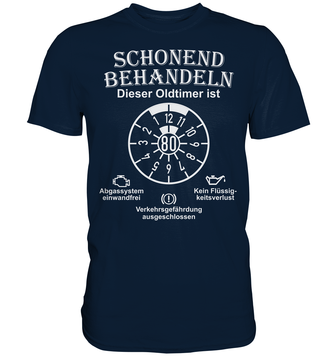 Schonend Behandeln Oldtimer 80. Geburtstag - Premium Shirt