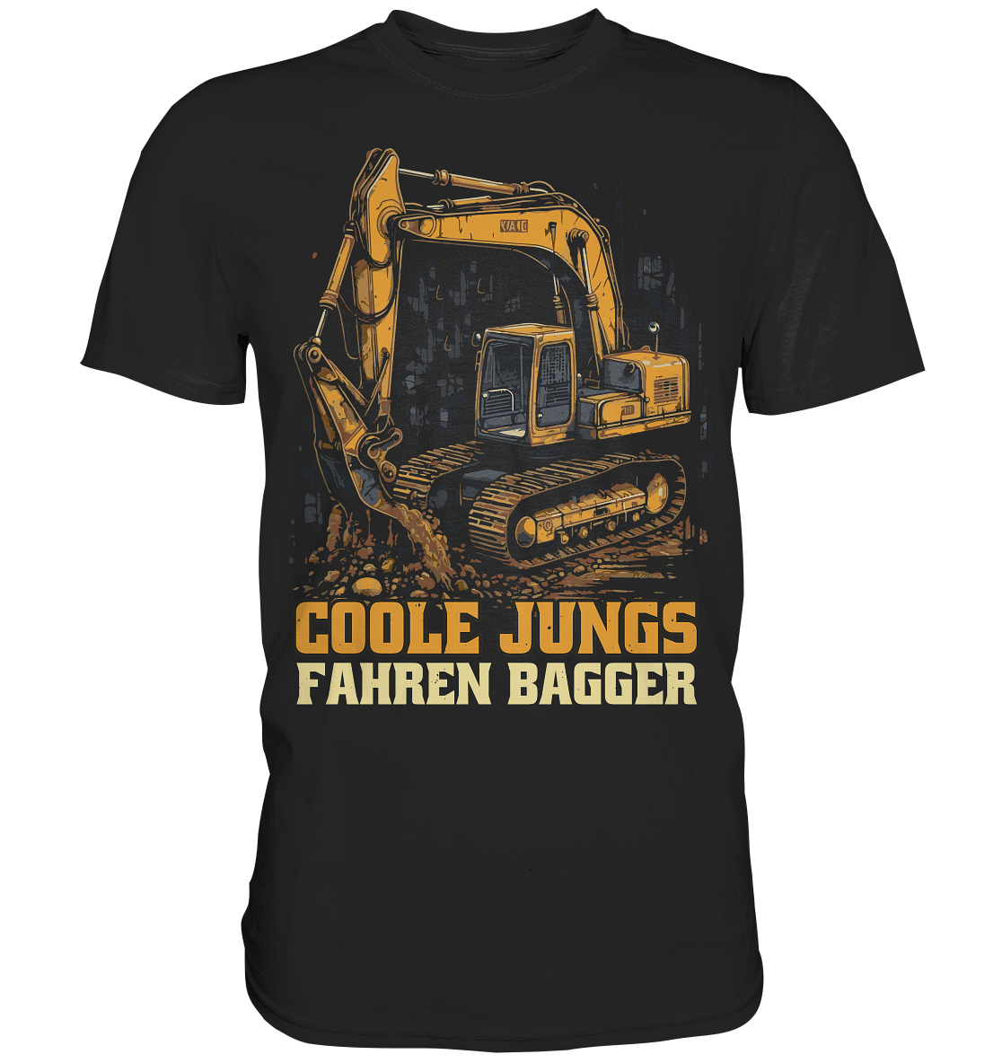 Coole Jungs fahren Bagger - Premium Shirt