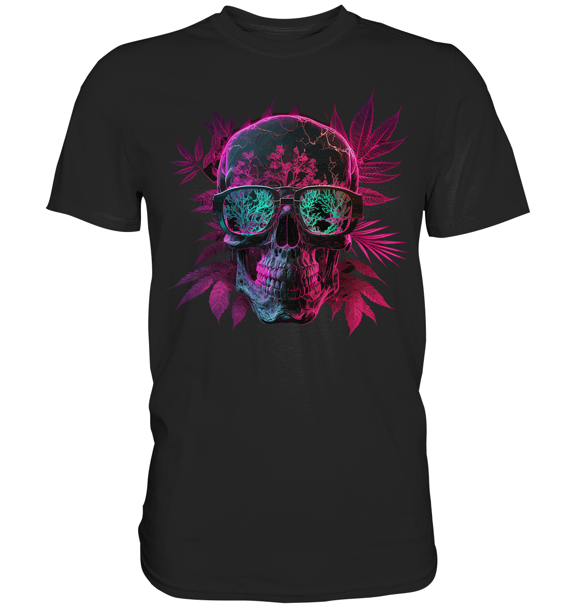 Cannabis Marihuana Skull Schädel T-Shirt