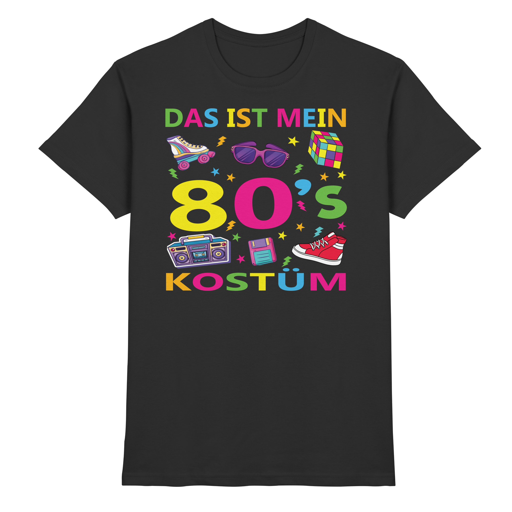 Das ist mein 80’s Kostüm T-Shirt | 80er Jahre Retro Outfit für Party & Karneval