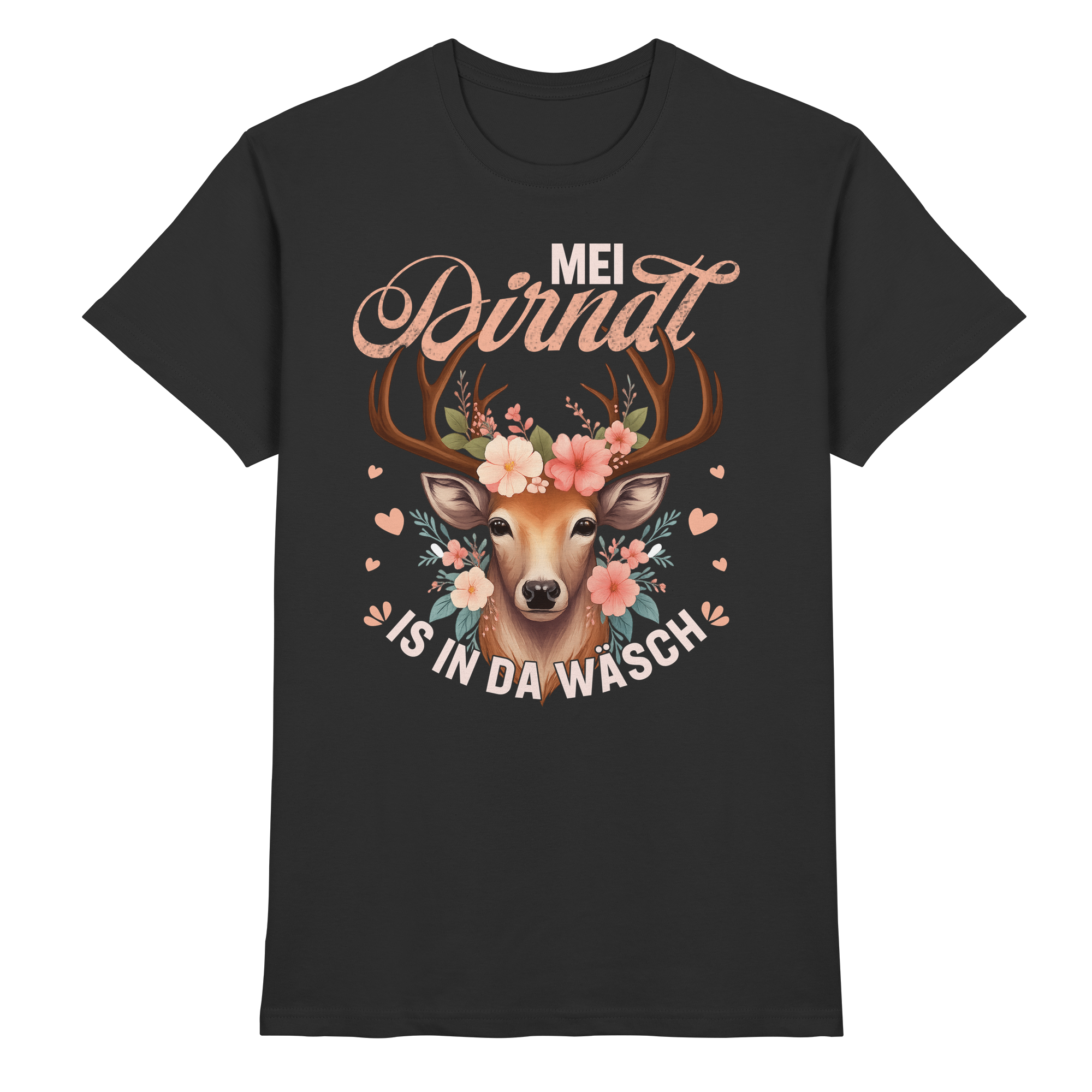 Mei Dirndl is in da Wäsch T-Shirt | Trachtenshirt Wiesn Volksfest