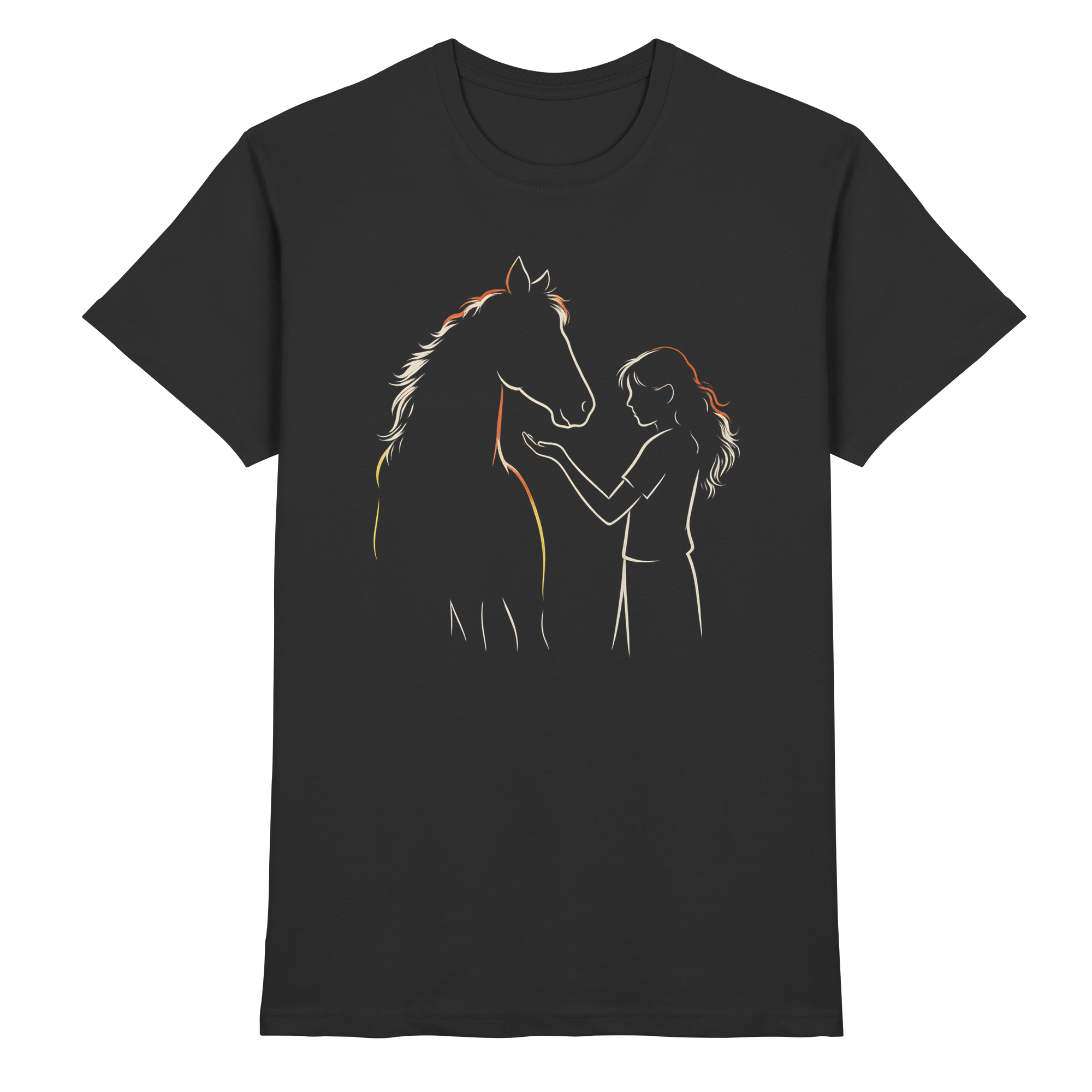 Pferd und Mädchen T-Shirt – Süßes Motiv für Stall & Reiten