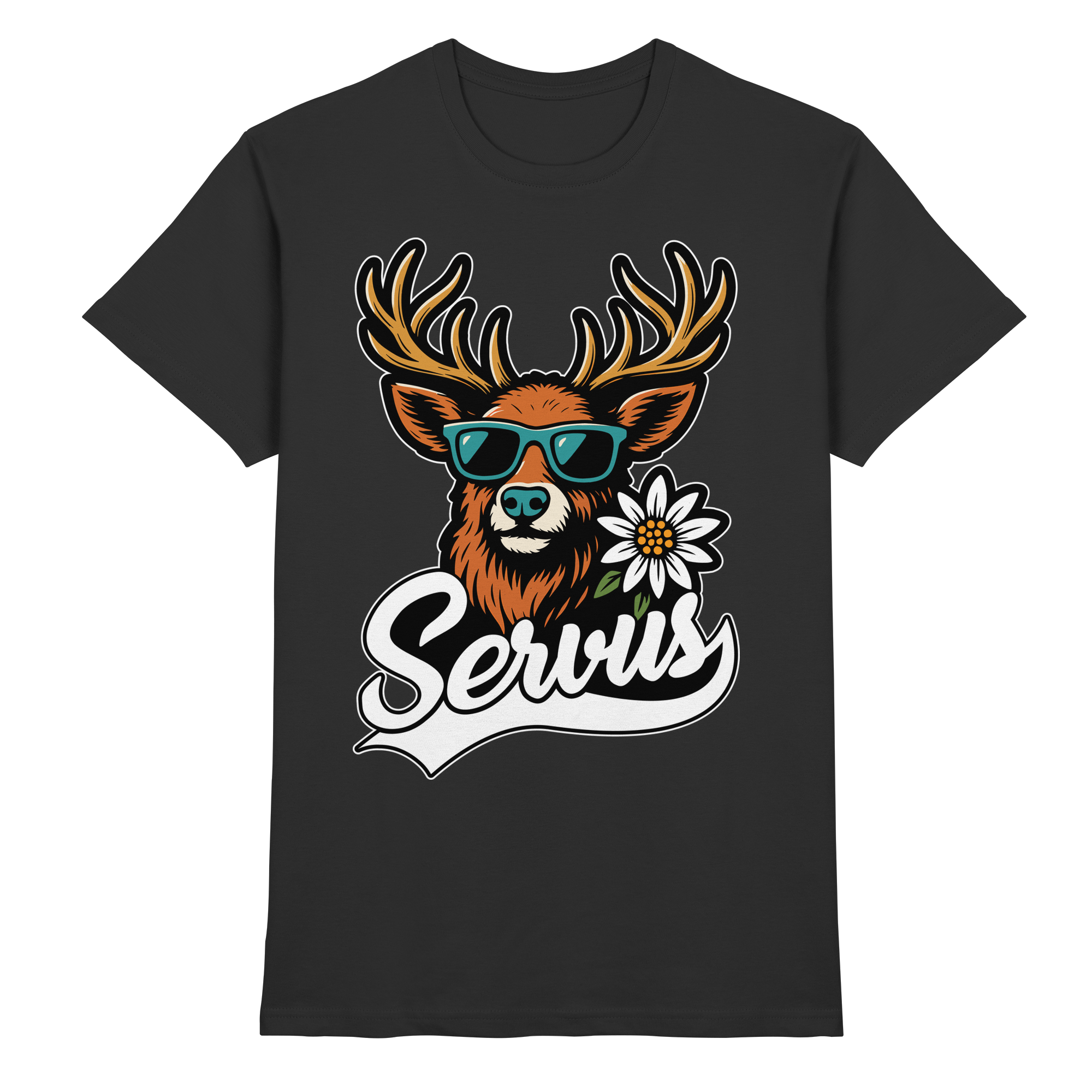 Servus Hirsch T-Shirt | Trachtenshirt Wiesn Volksfest
