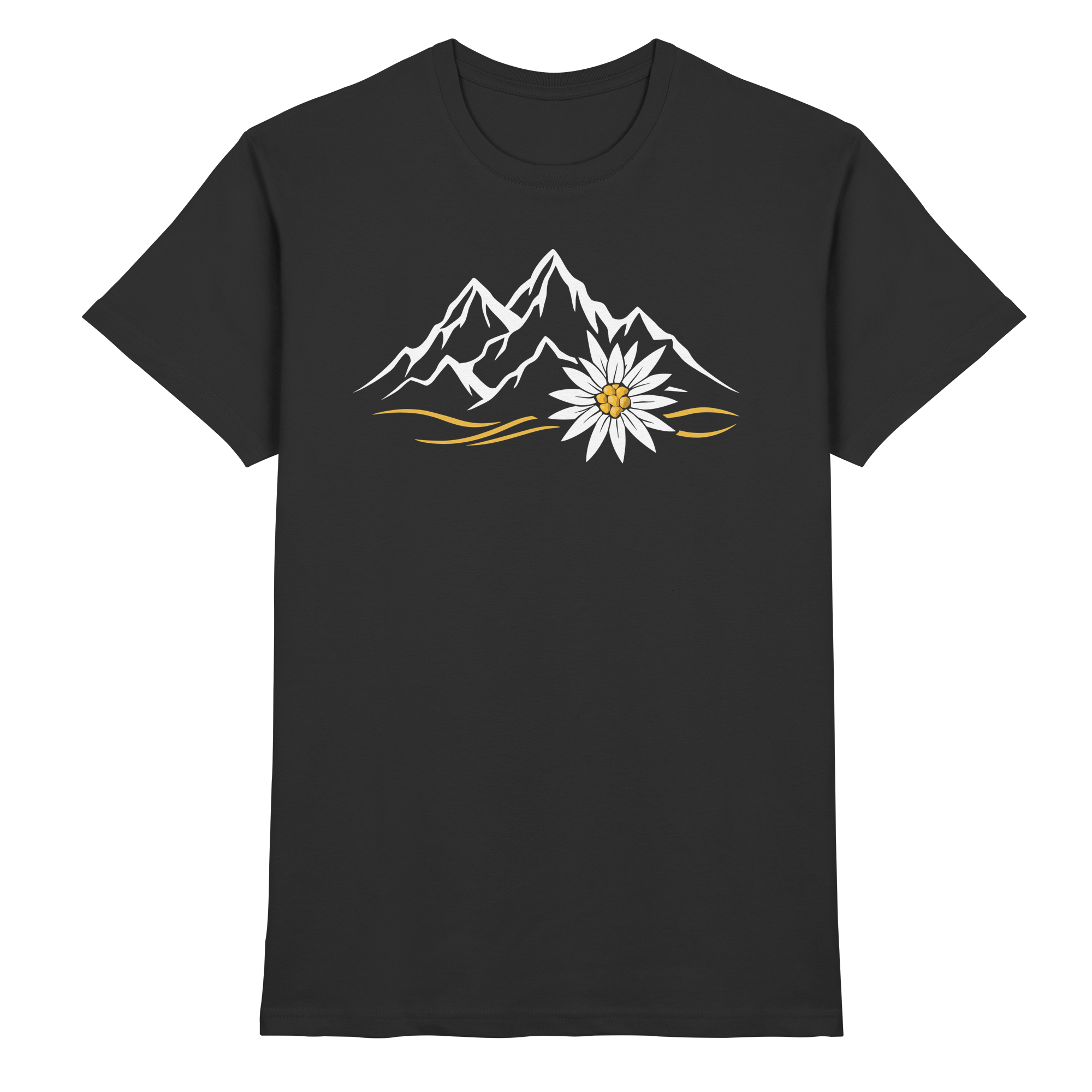 Alpen T-Shirt mit Edelweiß Motiv | Trachtenlook & Lederhose Outfit