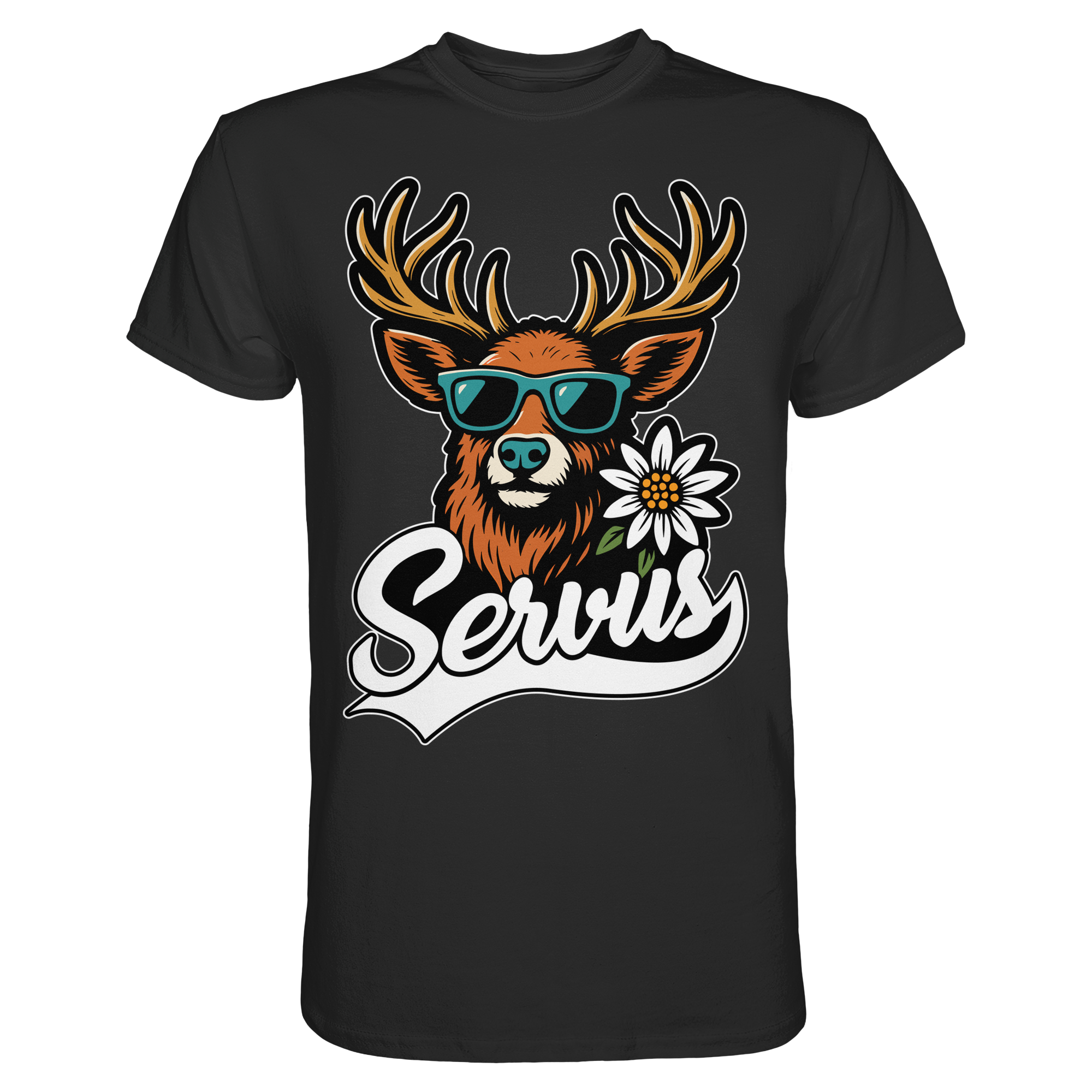 Servus Hirsch T-Shirt | Trachtenshirt Wiesn Volksfest