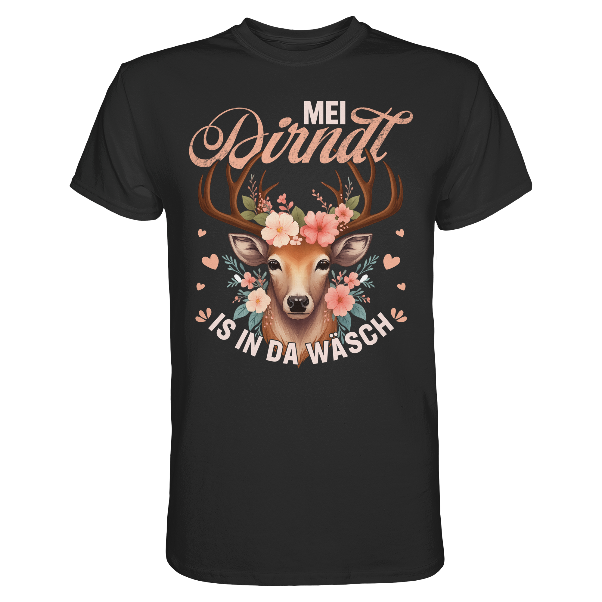 Mei Dirndl is in da Wäsch T-Shirt | Trachtenshirt Wiesn Volksfest