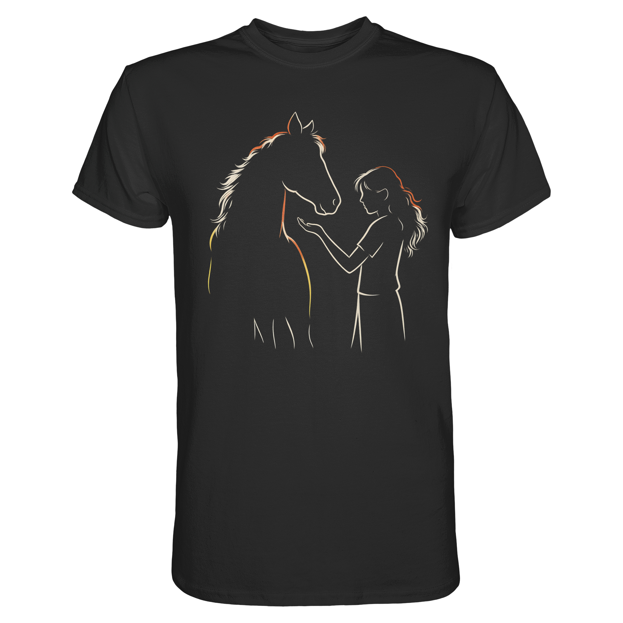 Pferd und Mädchen T-Shirt – Süßes Motiv für Stall & Reiten