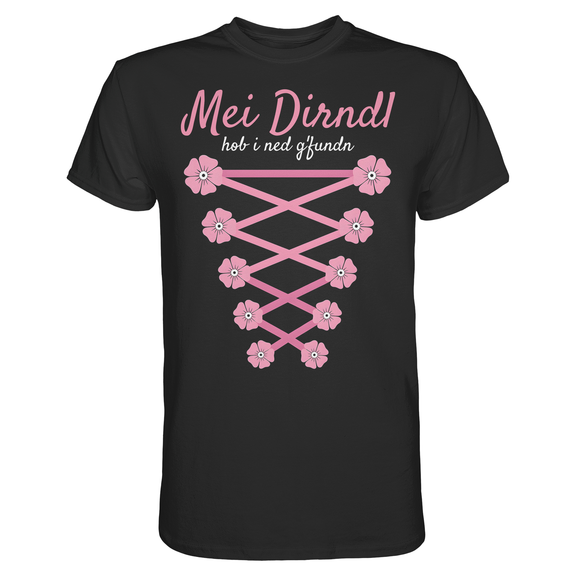 Mei Dirndl hob i ned gfundn T-Shirt – Trachtenshirt für Volksfest, Wiesn