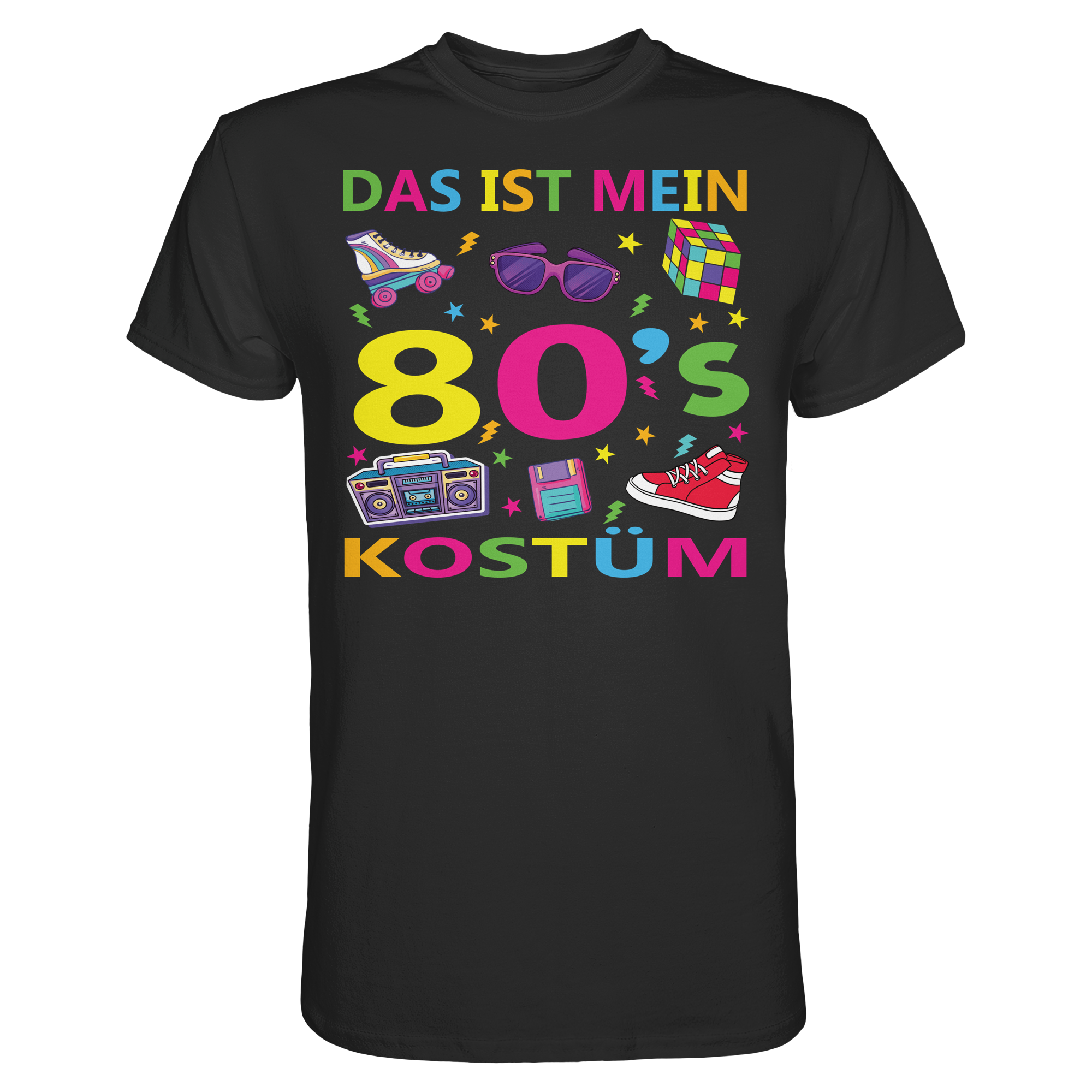 Das ist mein 80’s Kostüm T-Shirt | 80er Jahre Retro Outfit für Party & Karneval