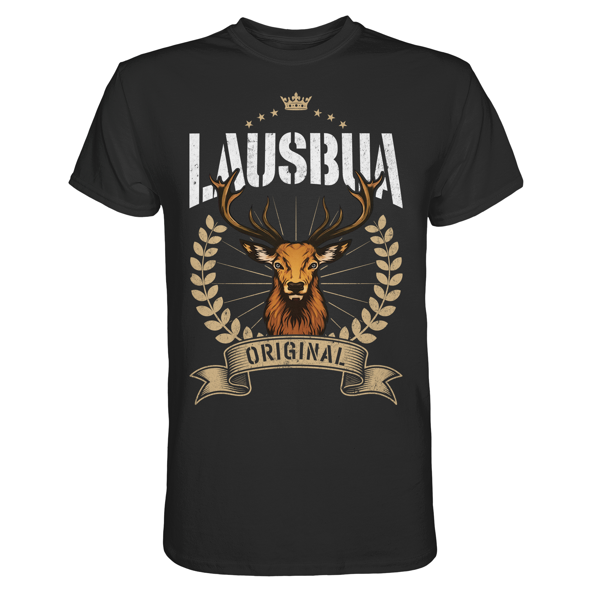 Lausbua Bavarian T-Shirt – Alpen Hirsch Design für Wiesn & Volksfest