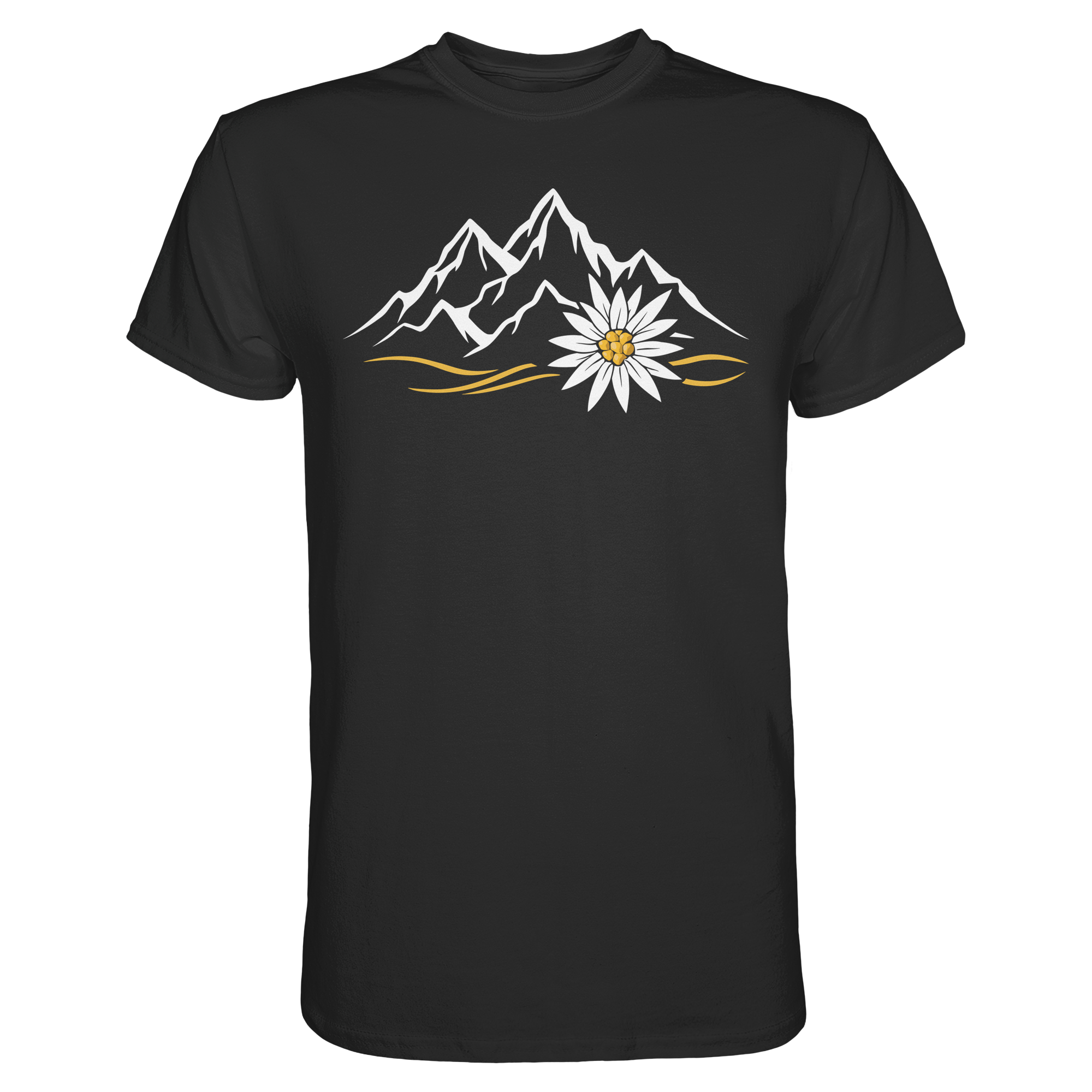 Alpen T-Shirt mit Edelweiß Motiv | Trachtenlook & Lederhose Outfit