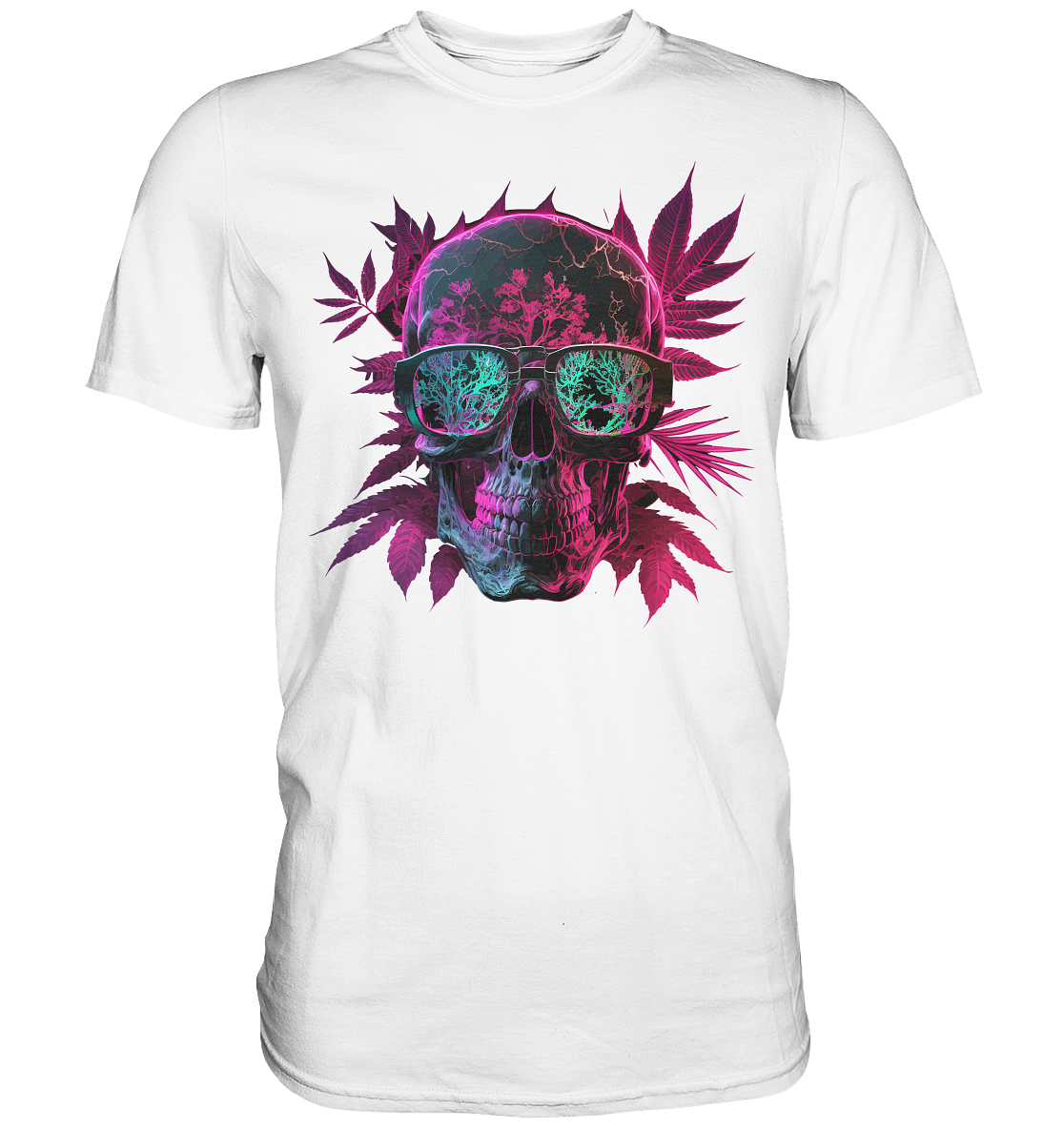 Cannabis Marihuana Skull Schädel T-Shirt